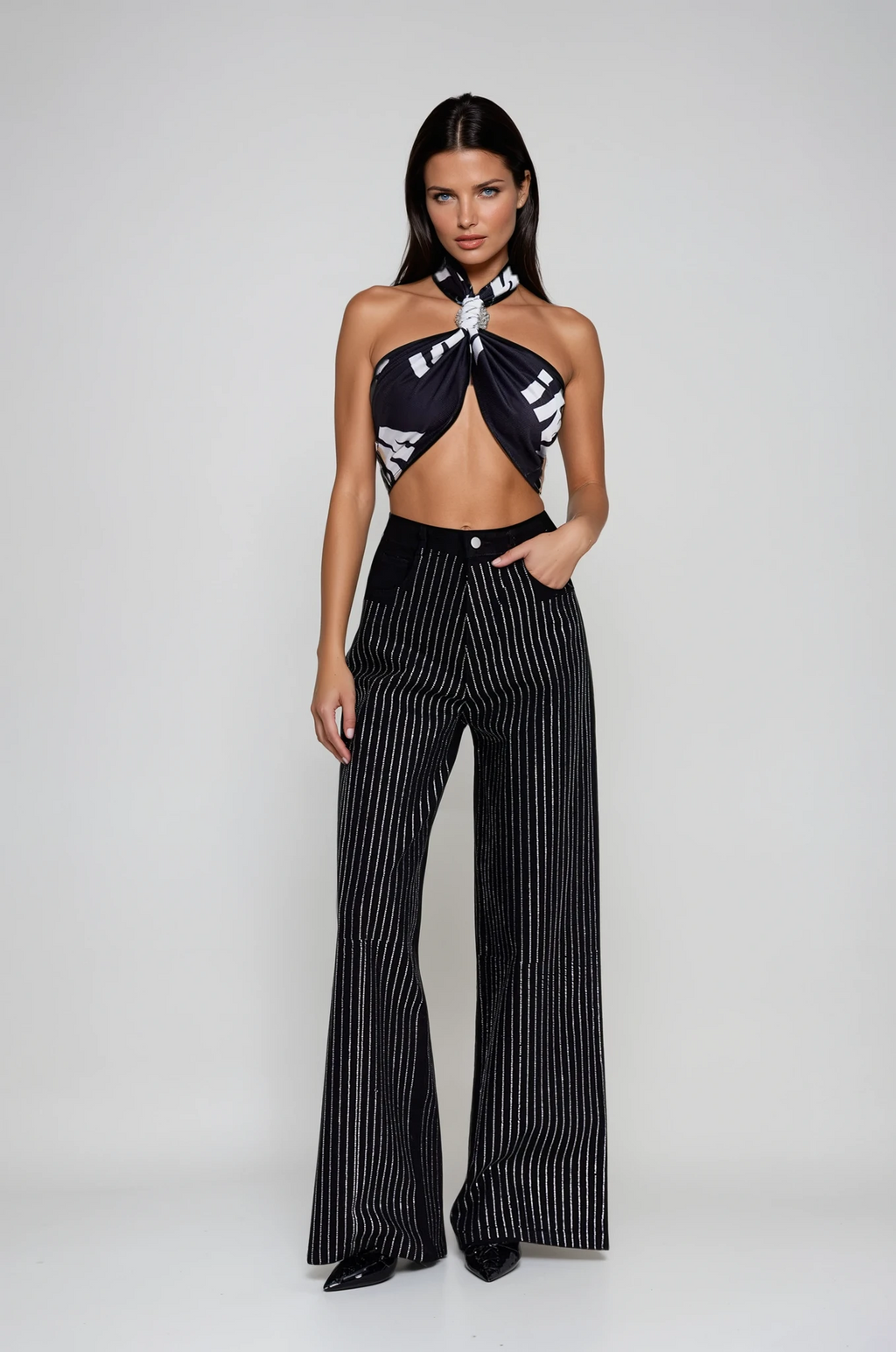 Chaz Stripe Rhinestone Jeans