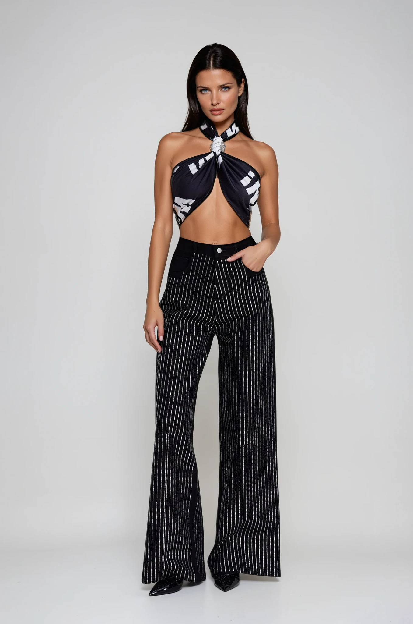 Chaz Stripe Rhinestone Jeans