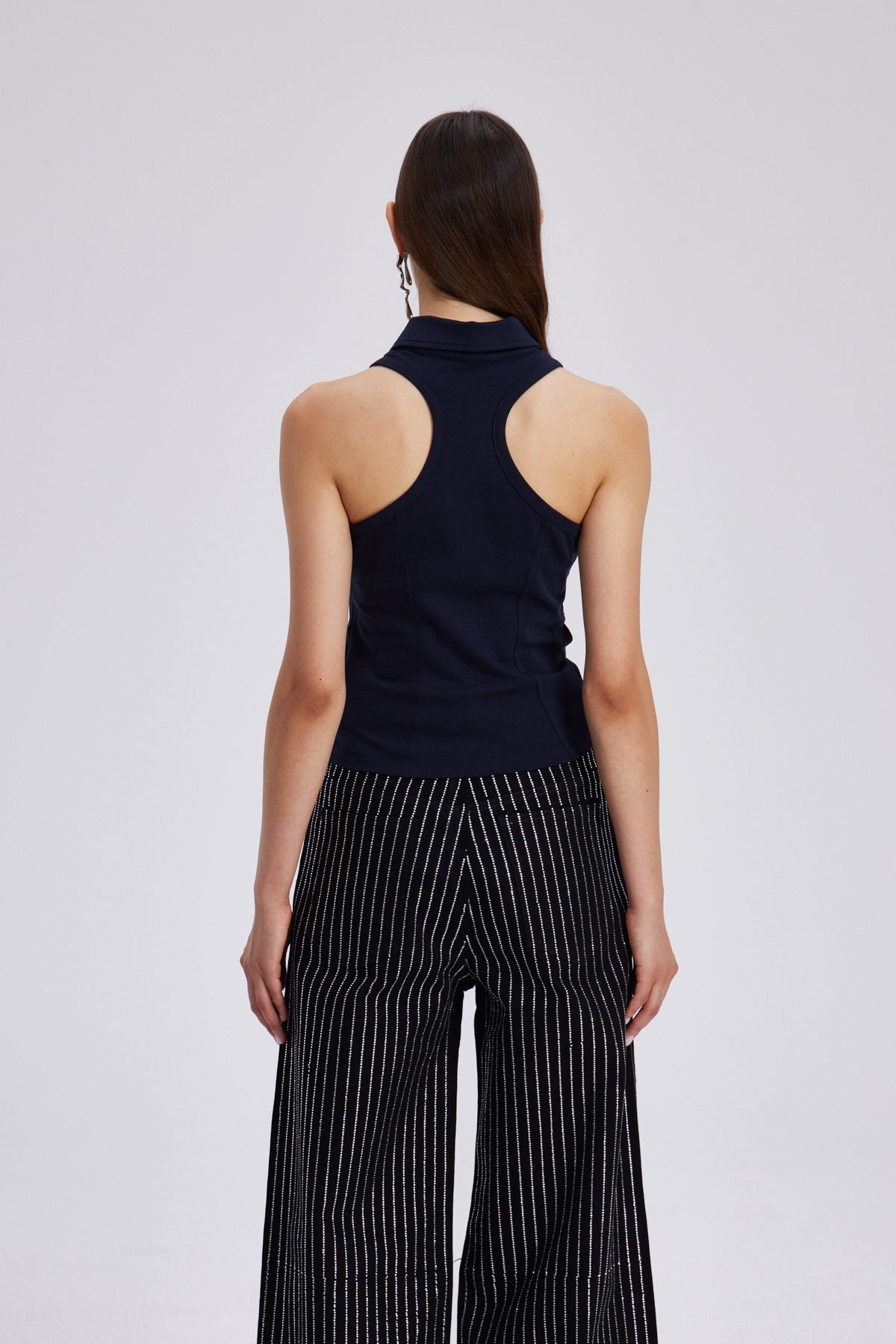 Cheiron Sleeveless Tie Up Top