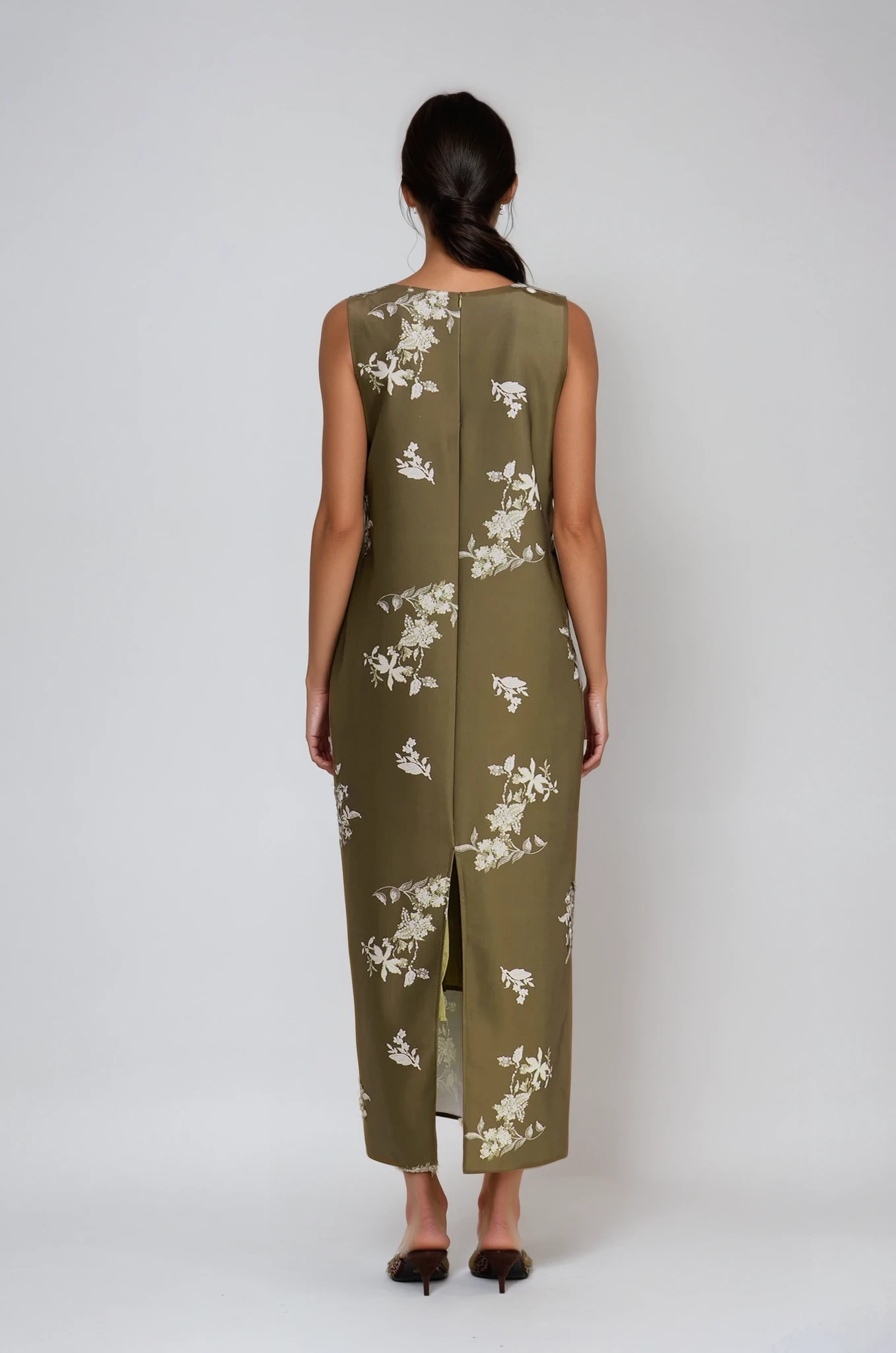 Chelo Lace V Neck Floral Maxi Dress