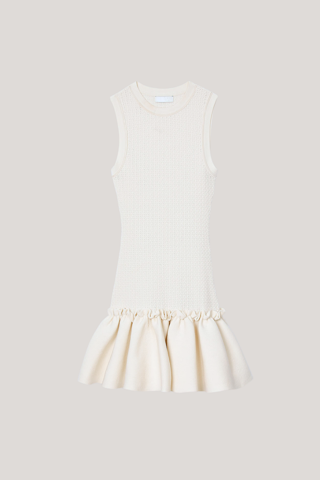 Chema Sleeveless Ruffle Knit Mini Dress