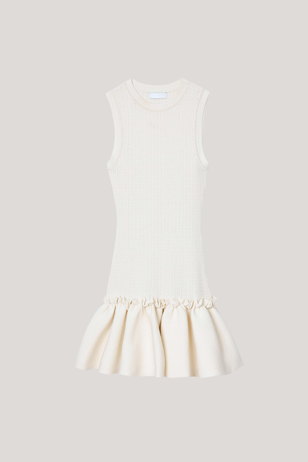 Chema Sleeveless Ruffle Knit Mini Dress