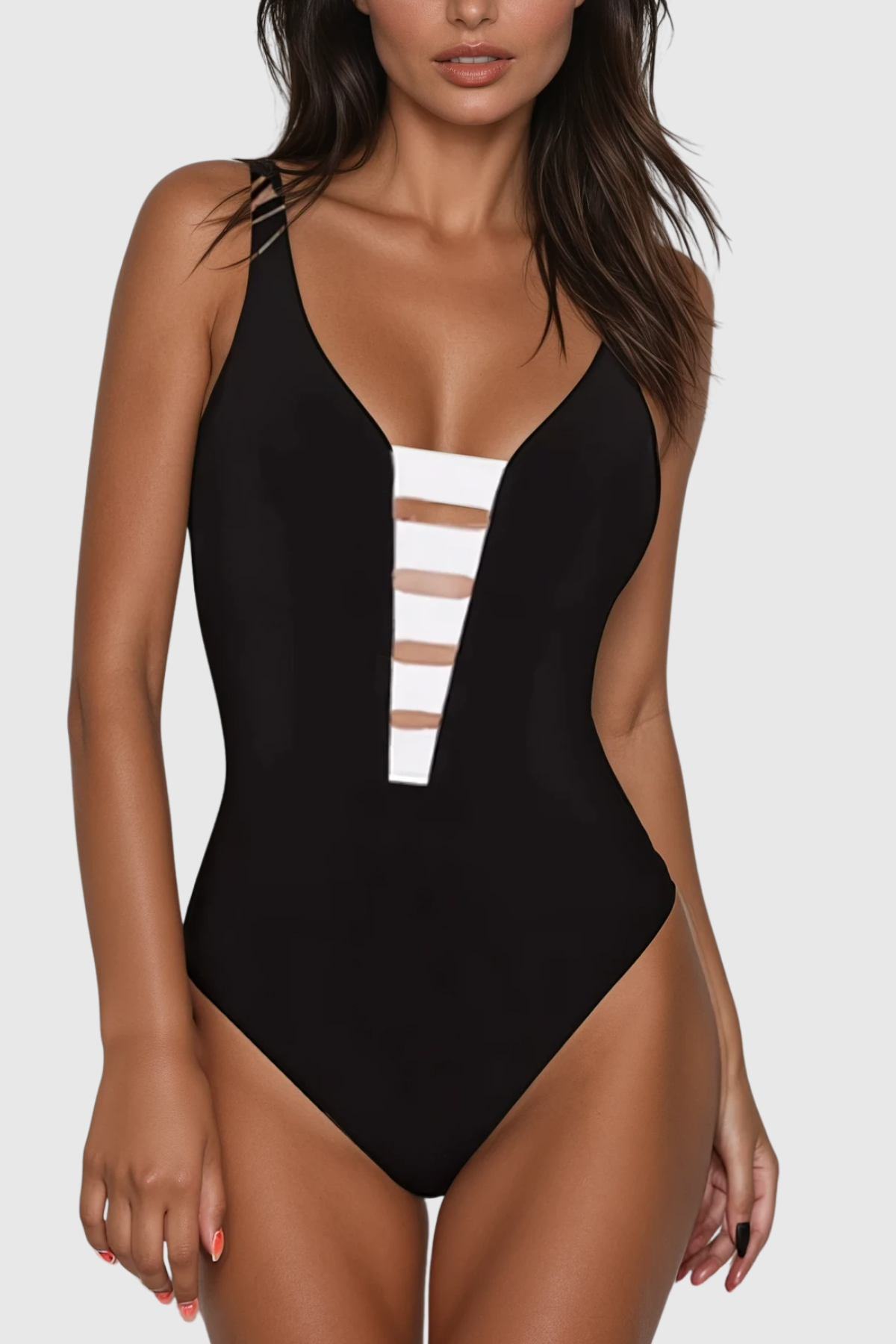 Chibuzor Plunge Bodycon Swimsuit