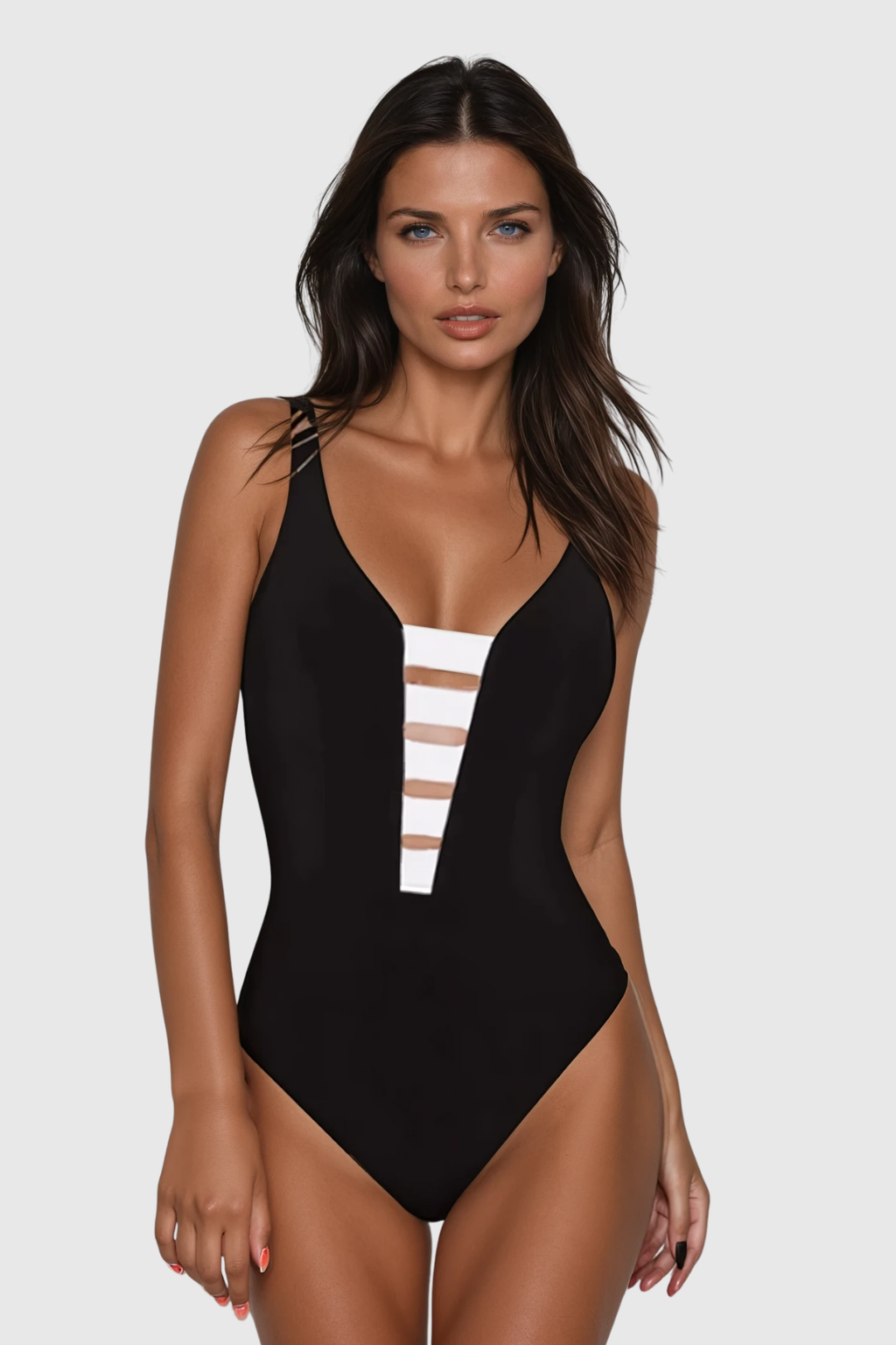 Chibuzor Plunge Bodycon Swimsuit