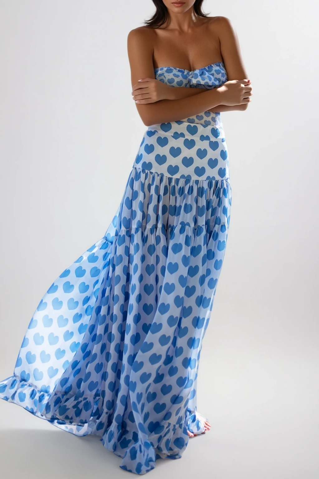 Chica Heart Sleeveless Ruffle Swimwear