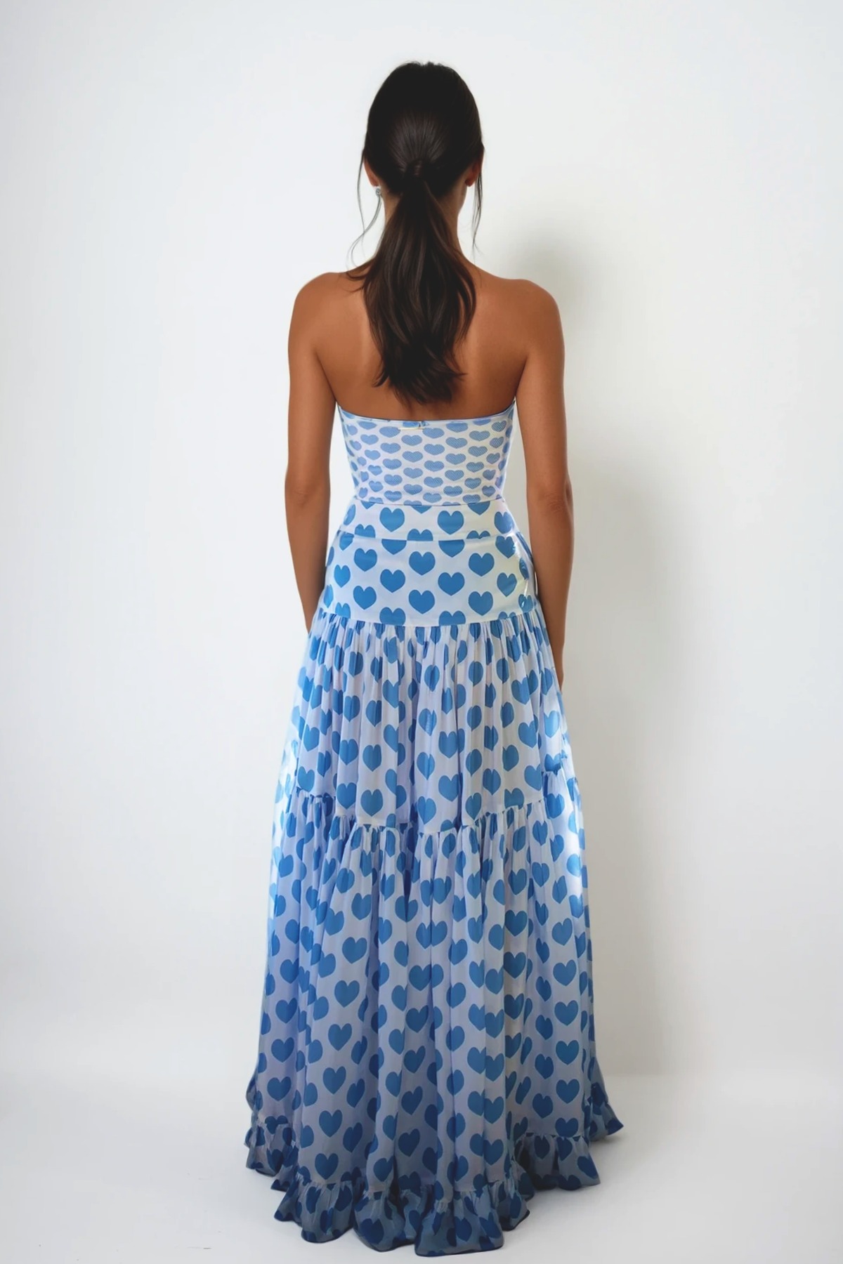 Chica Heart Sleeveless Ruffle Swimwear