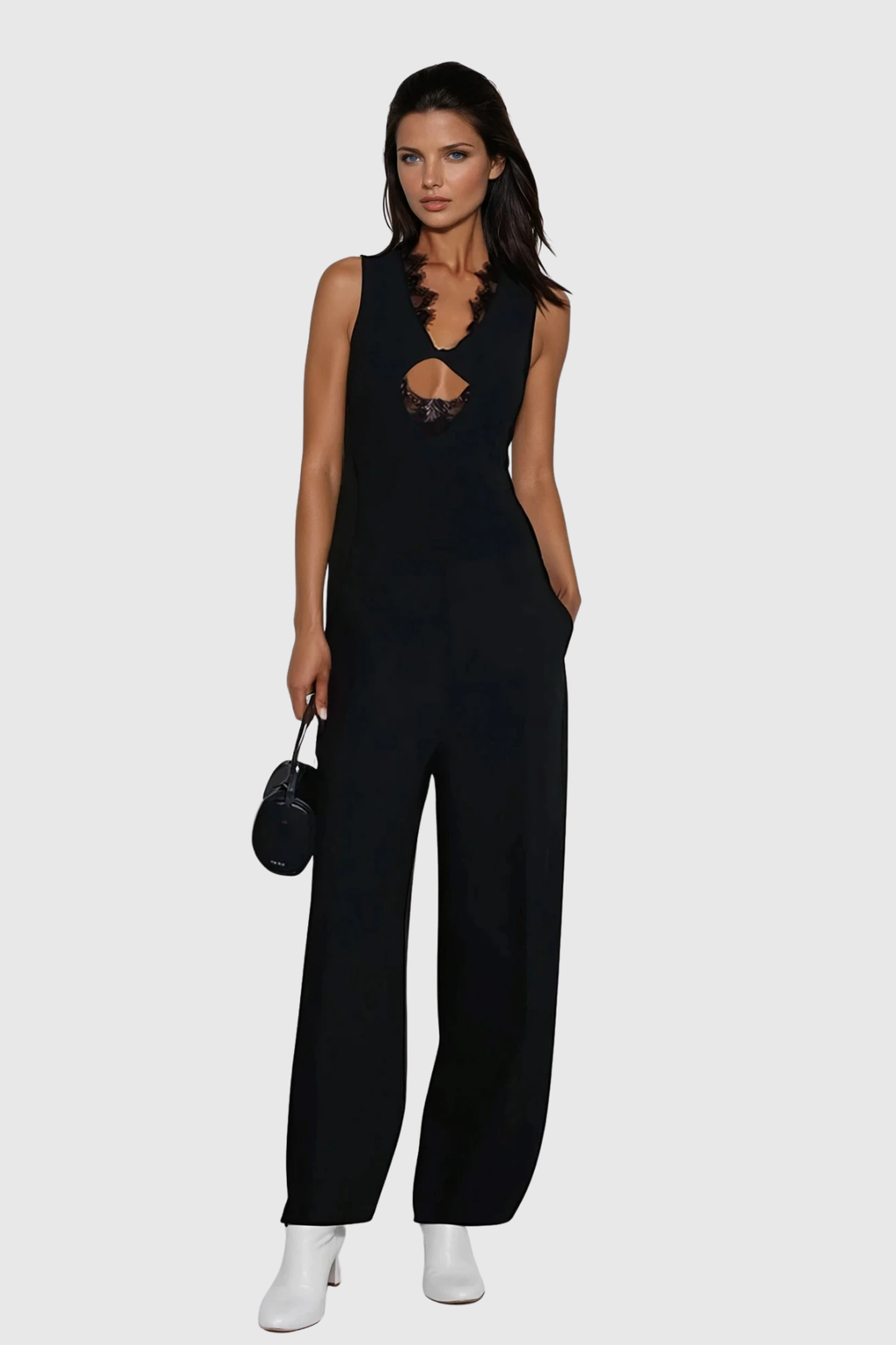 Chidike Lace Cutout Sleeveless Top