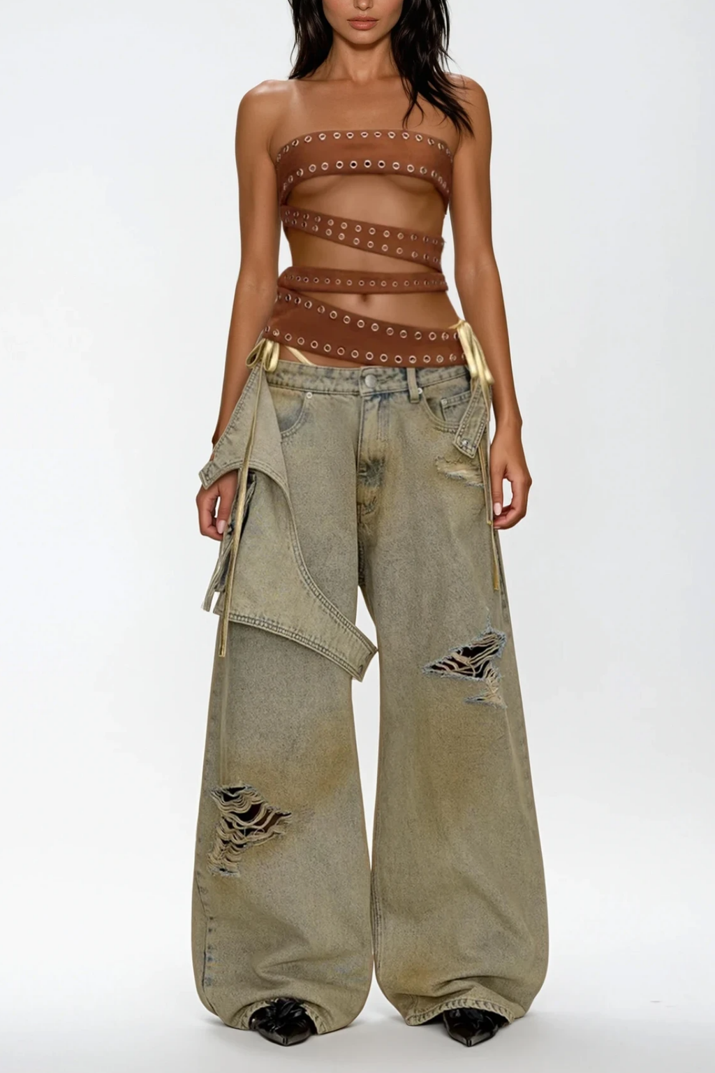 Chinweike Deconstruct Torn Jeans