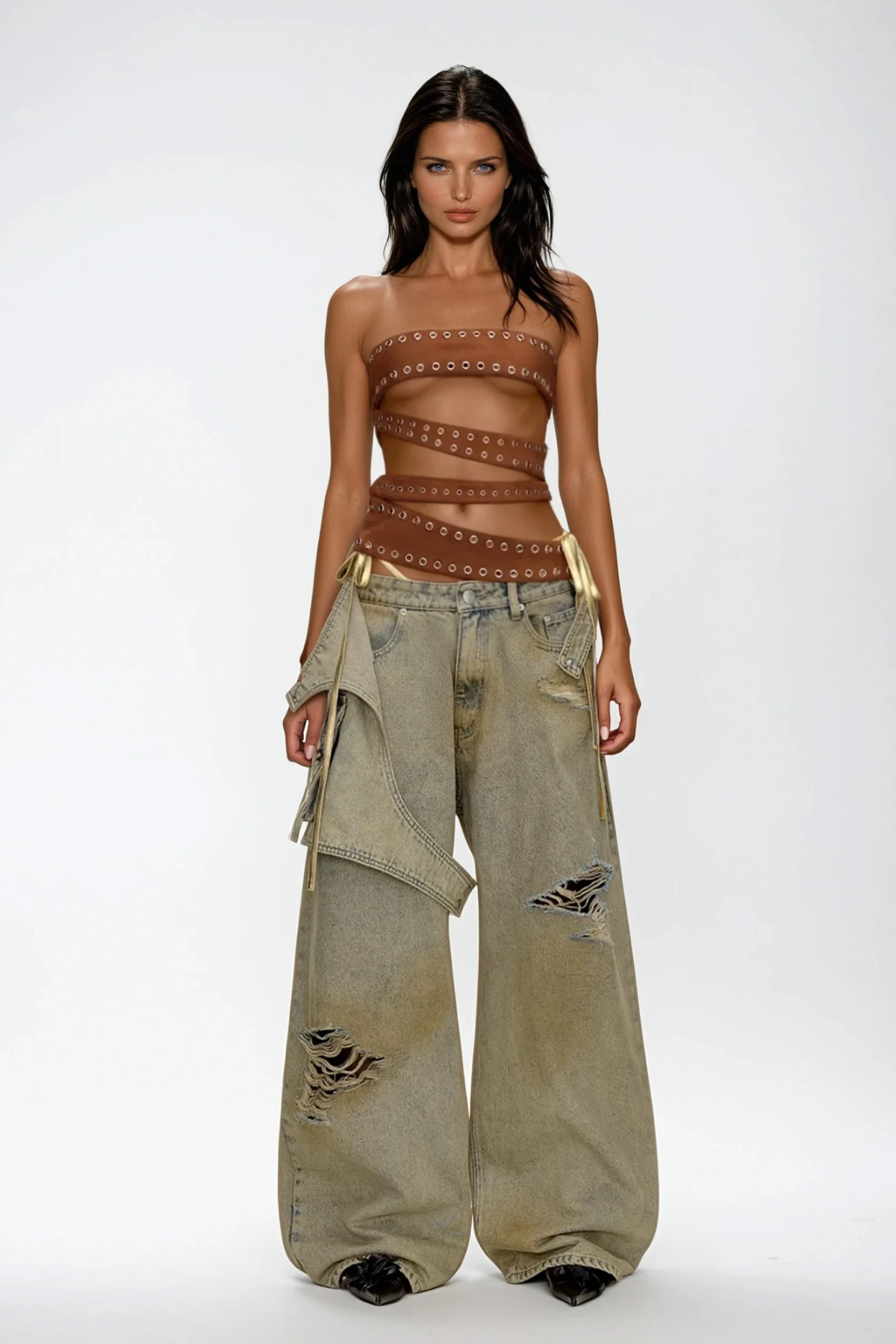 Chinweike Deconstruct Torn Jeans