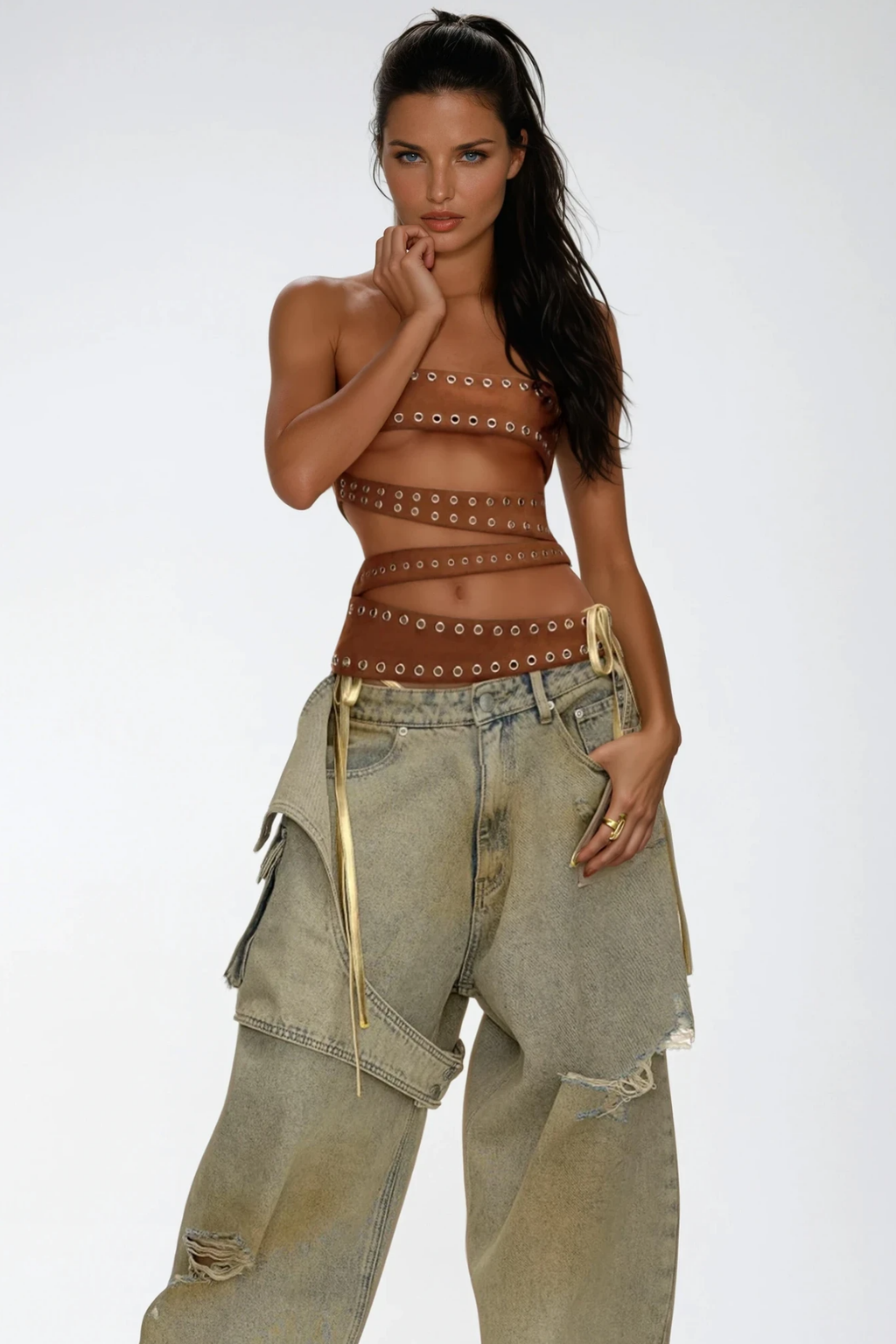 Chinweike Deconstruct Torn Jeans