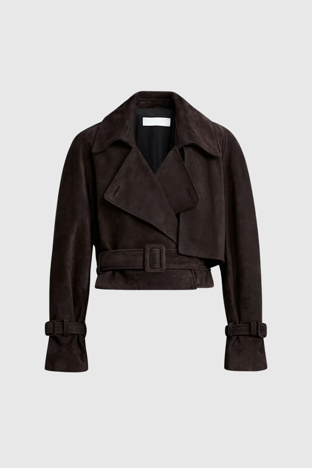 Chioma Lapel Buckle Suede Jacket
