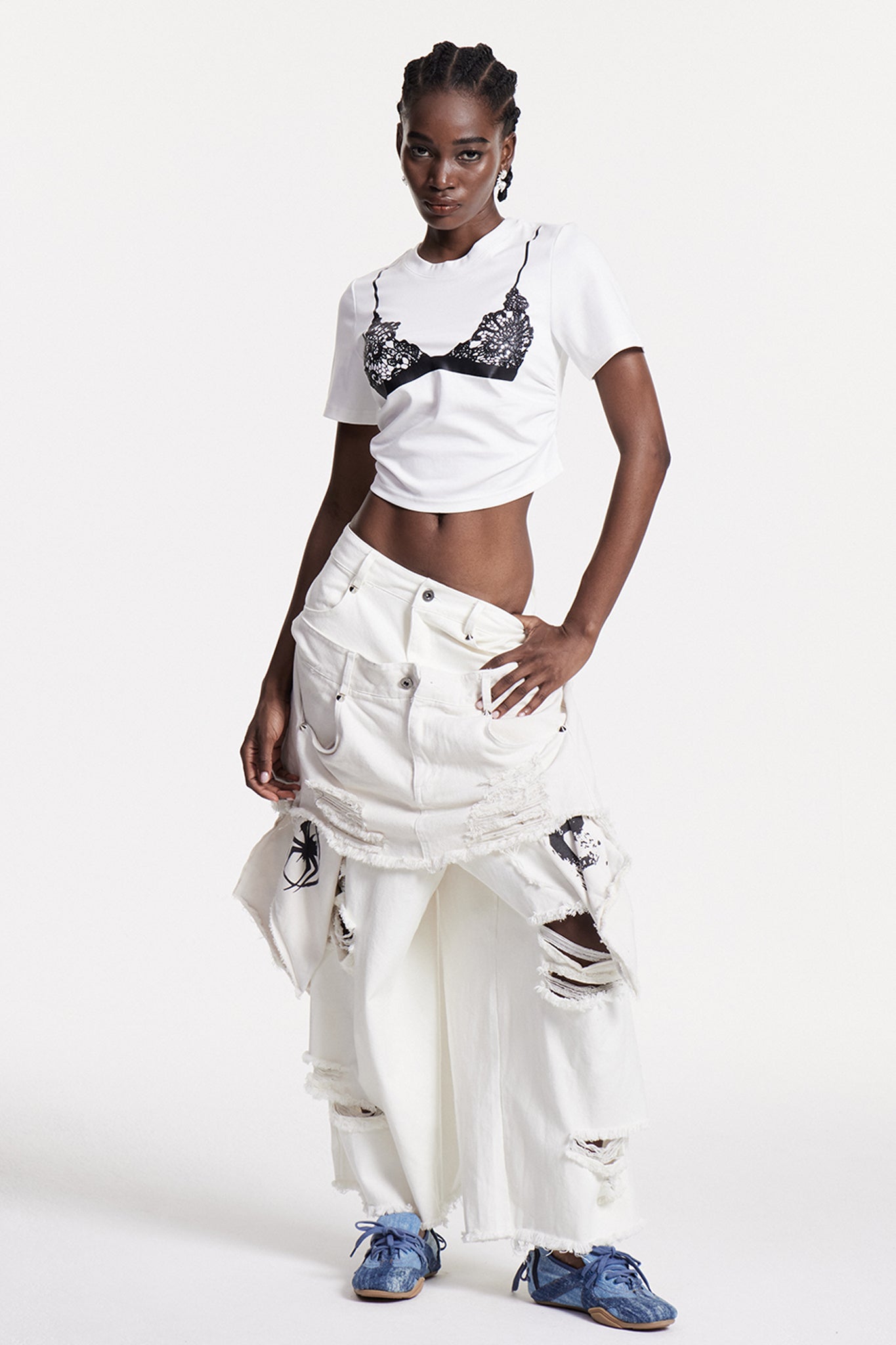 Chisom Deconstruct Ripped Jeans