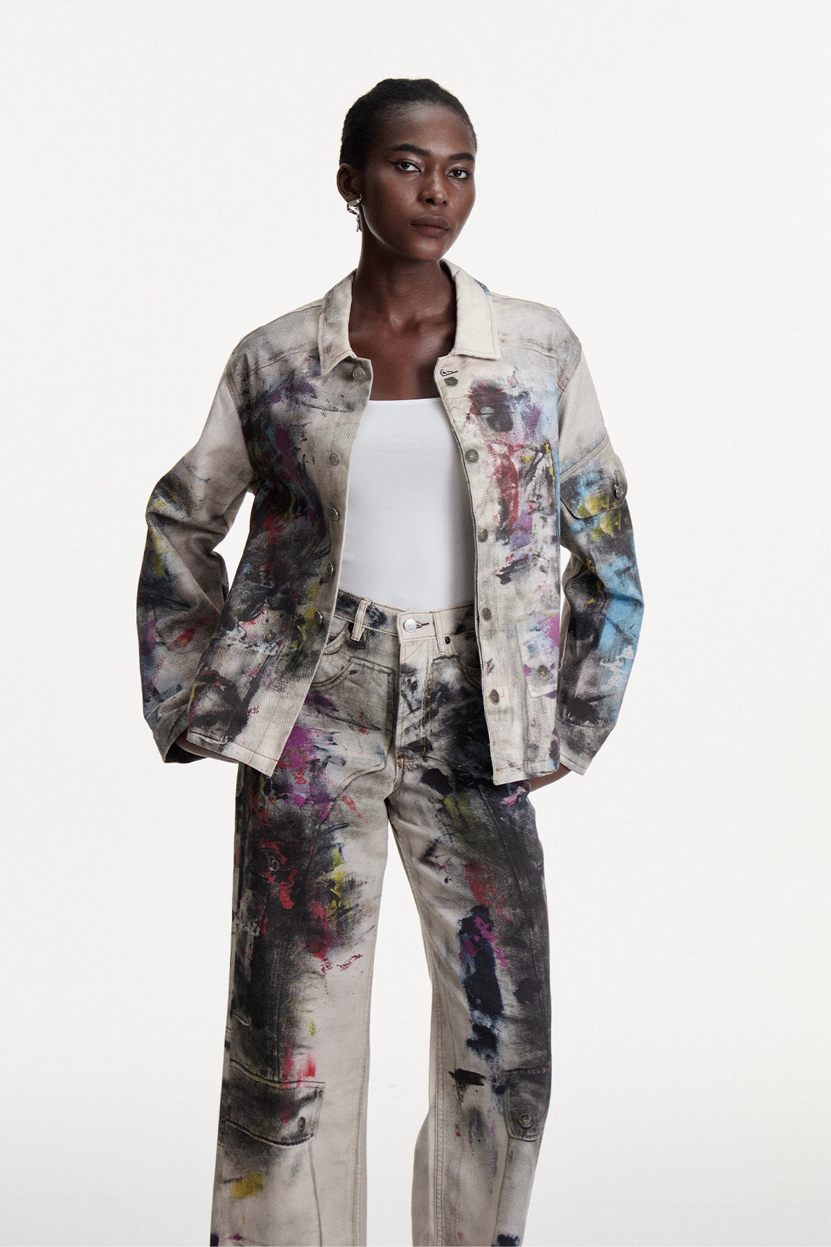 Chisomo Print Graffiti Jacket