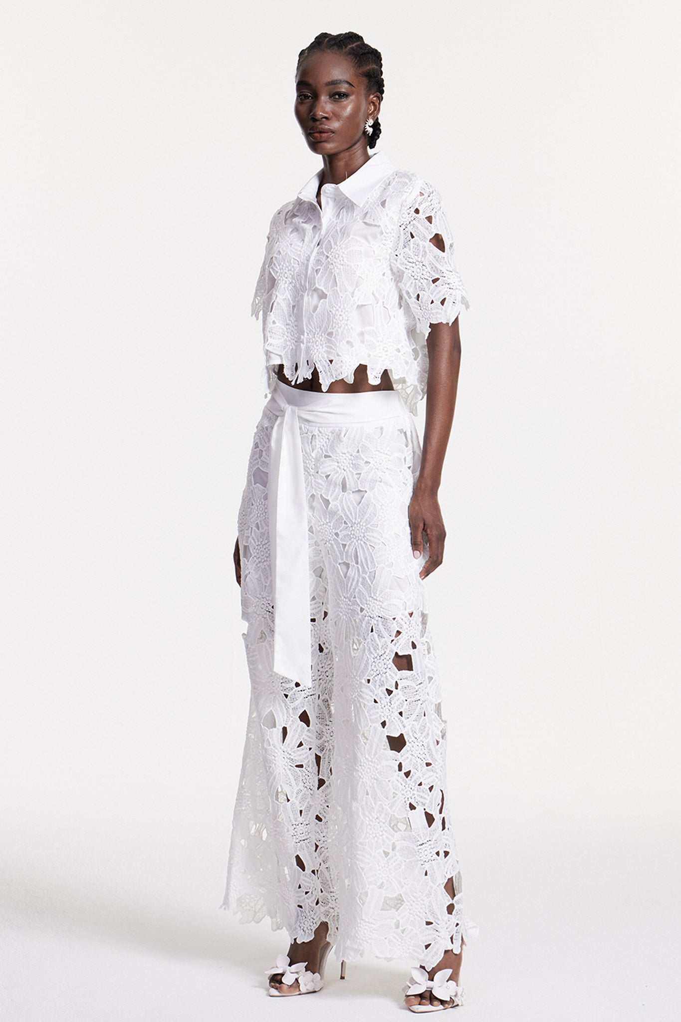 Chita Flower Cutout Pants Set