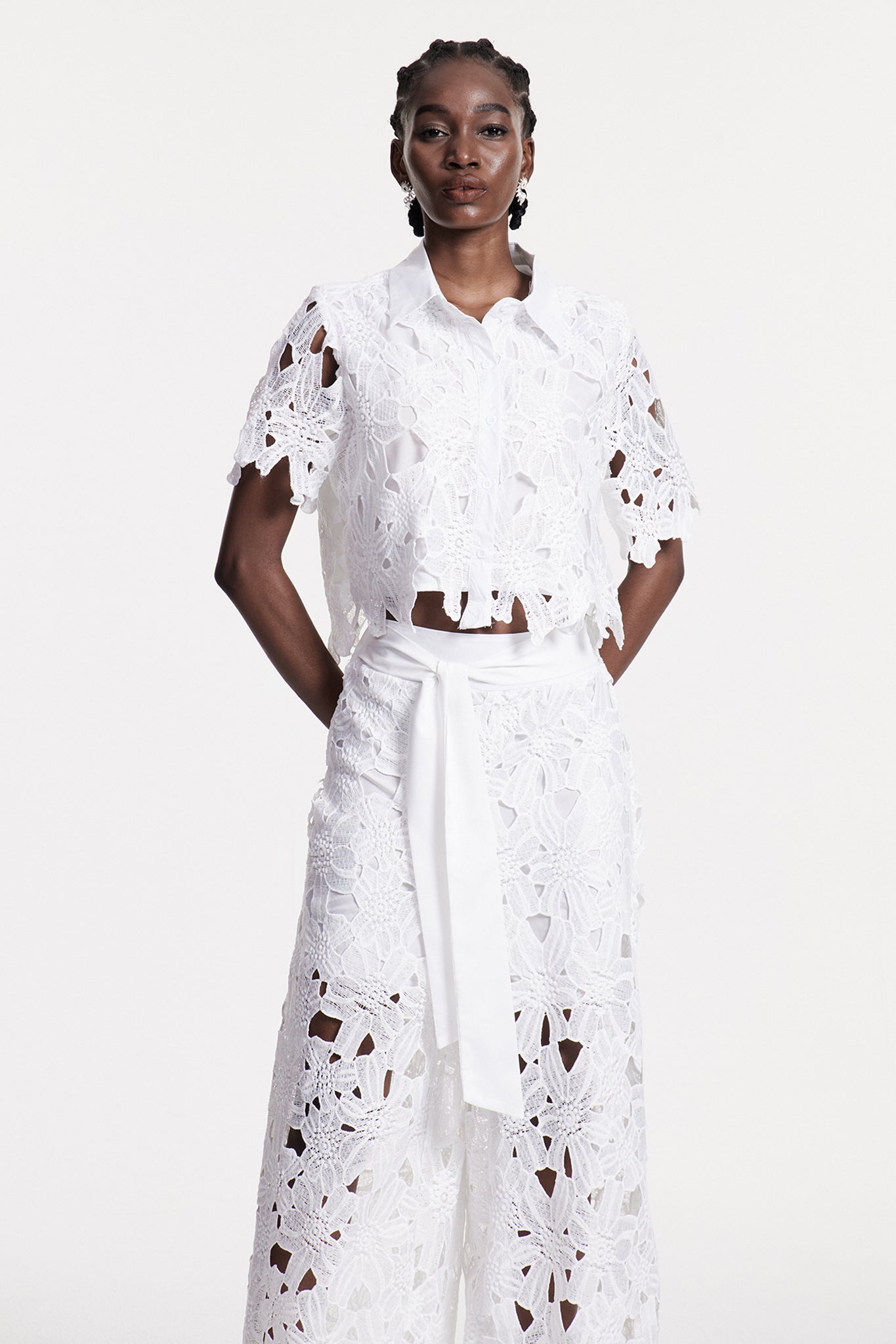 Chita Flower Cutout Pants Set