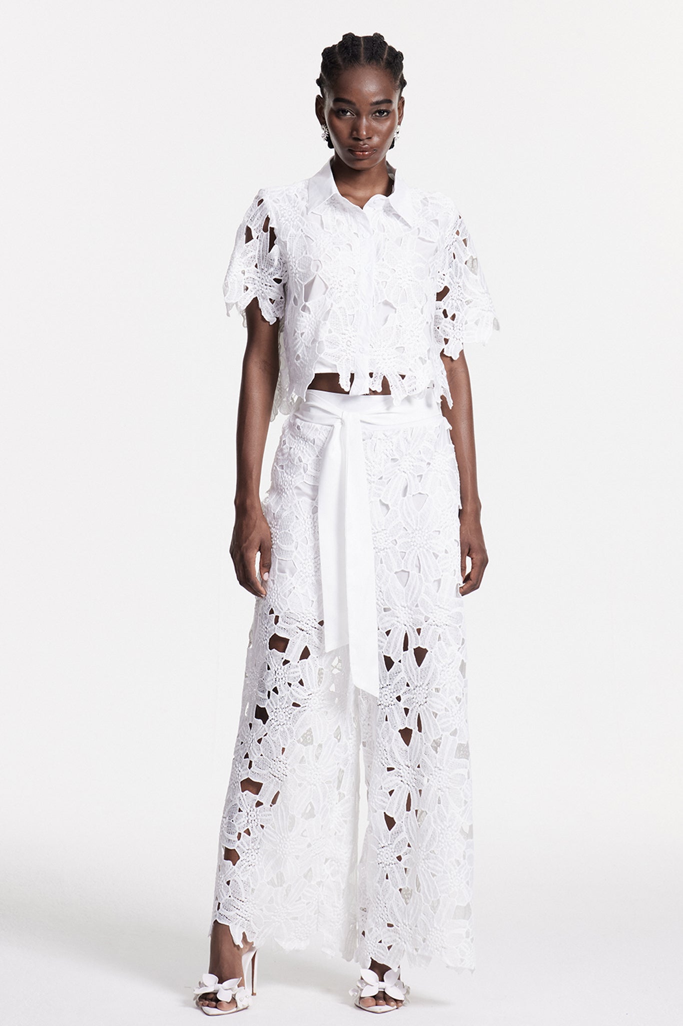 Chita Flower Cutout Pants Set