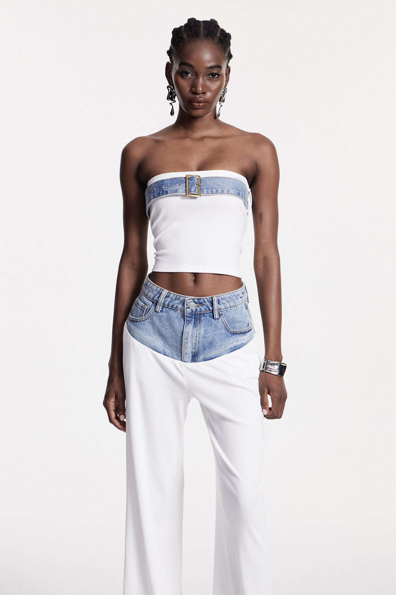 Chiyembekezo Strapless Knit Pants Set