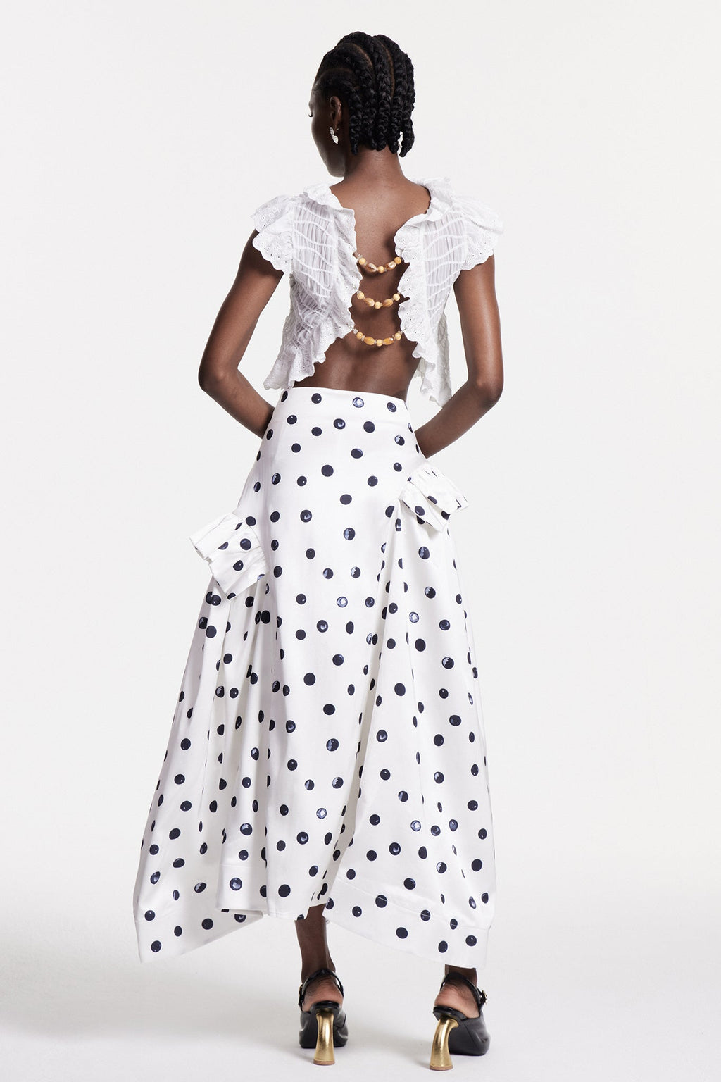 Chizoba Ruch Dot Maxi Skirt