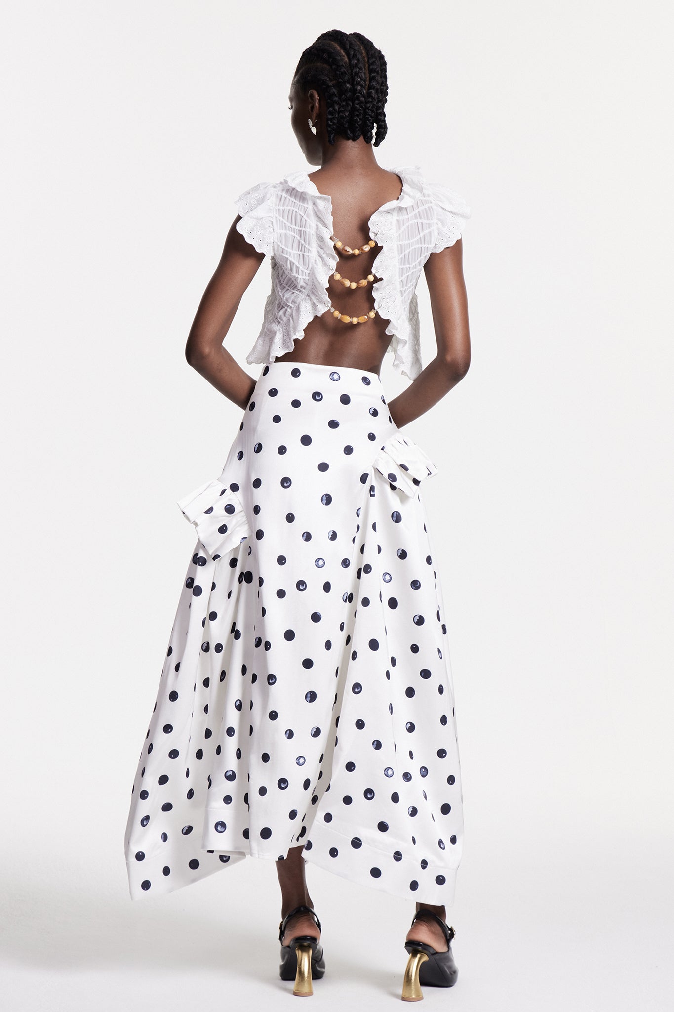 Chizoba Ruch Dot Maxi Skirt