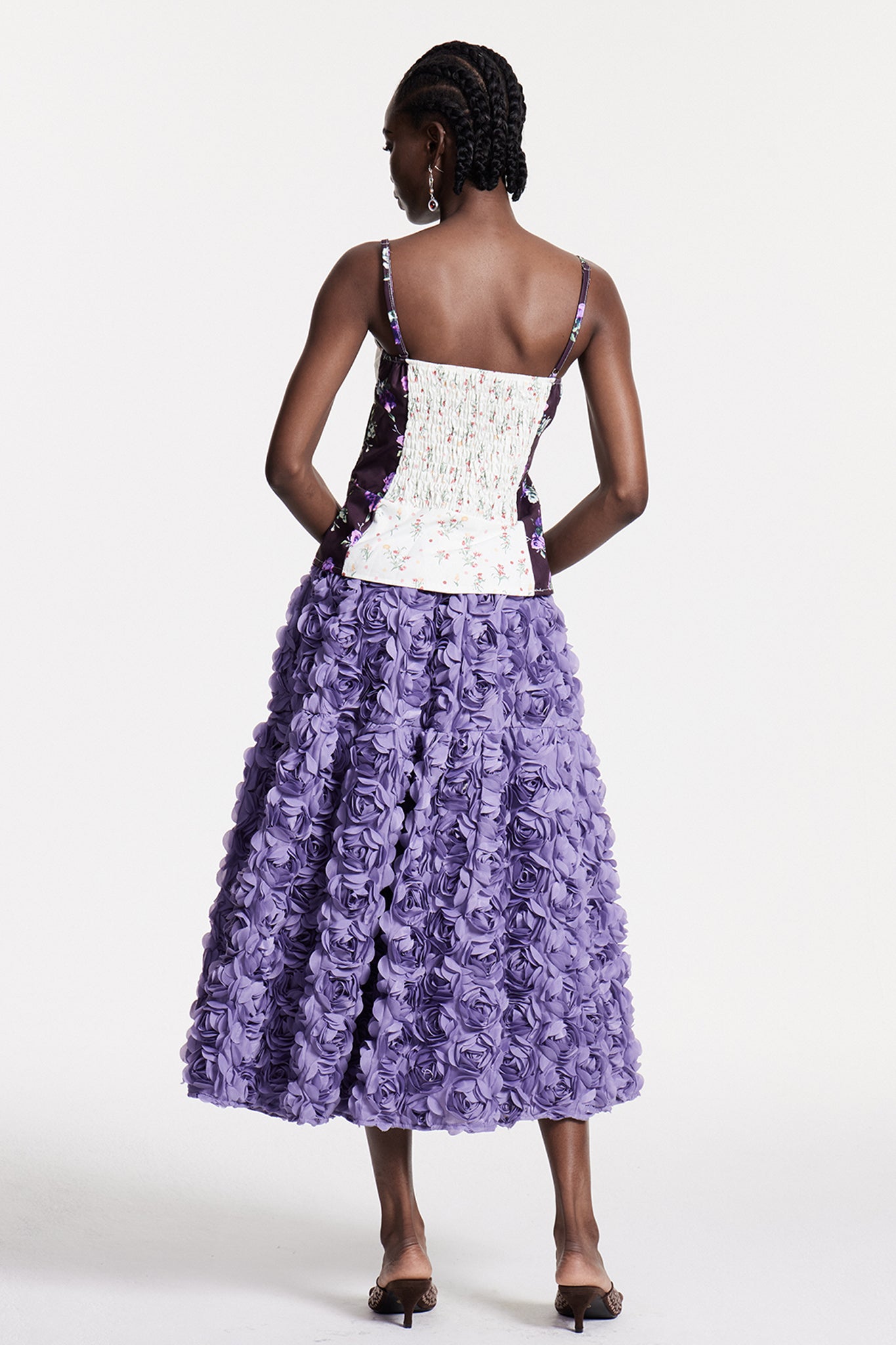 Chlodochar Spaghetti Floral Top