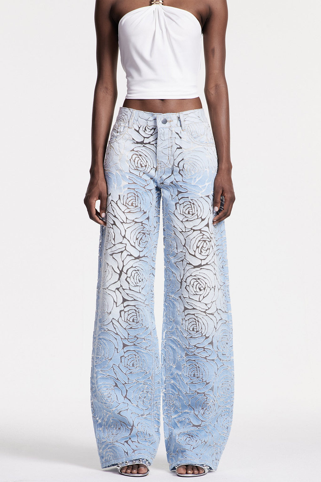 Chlodulf Flower Cutout Jeans