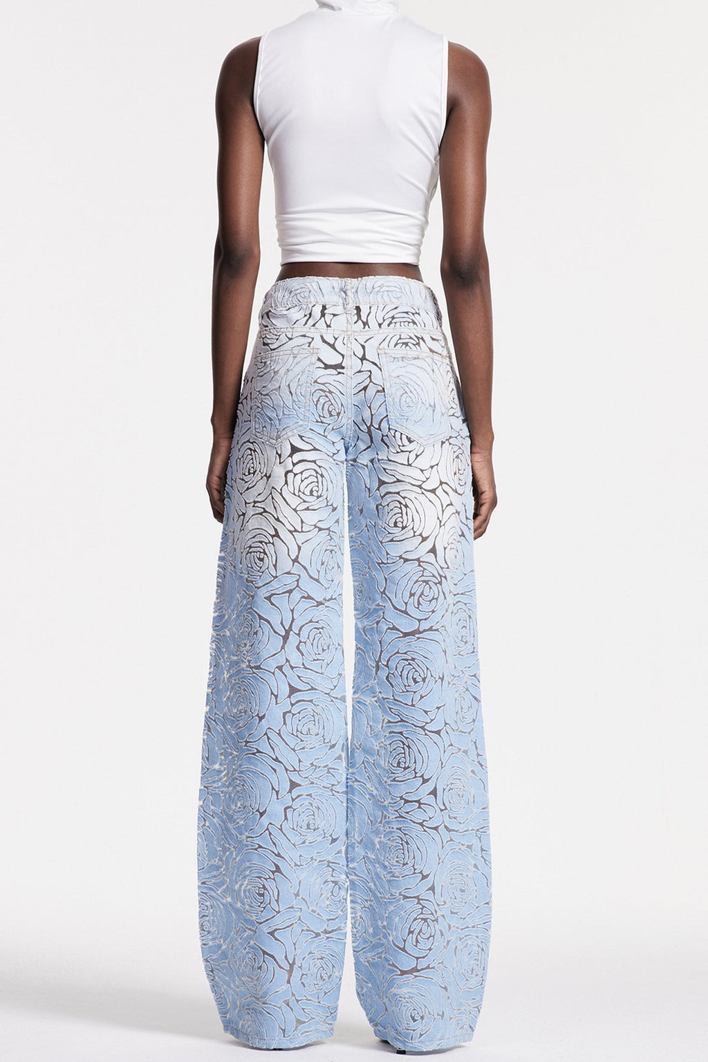 Chlodulf Flower Cutout Jeans
