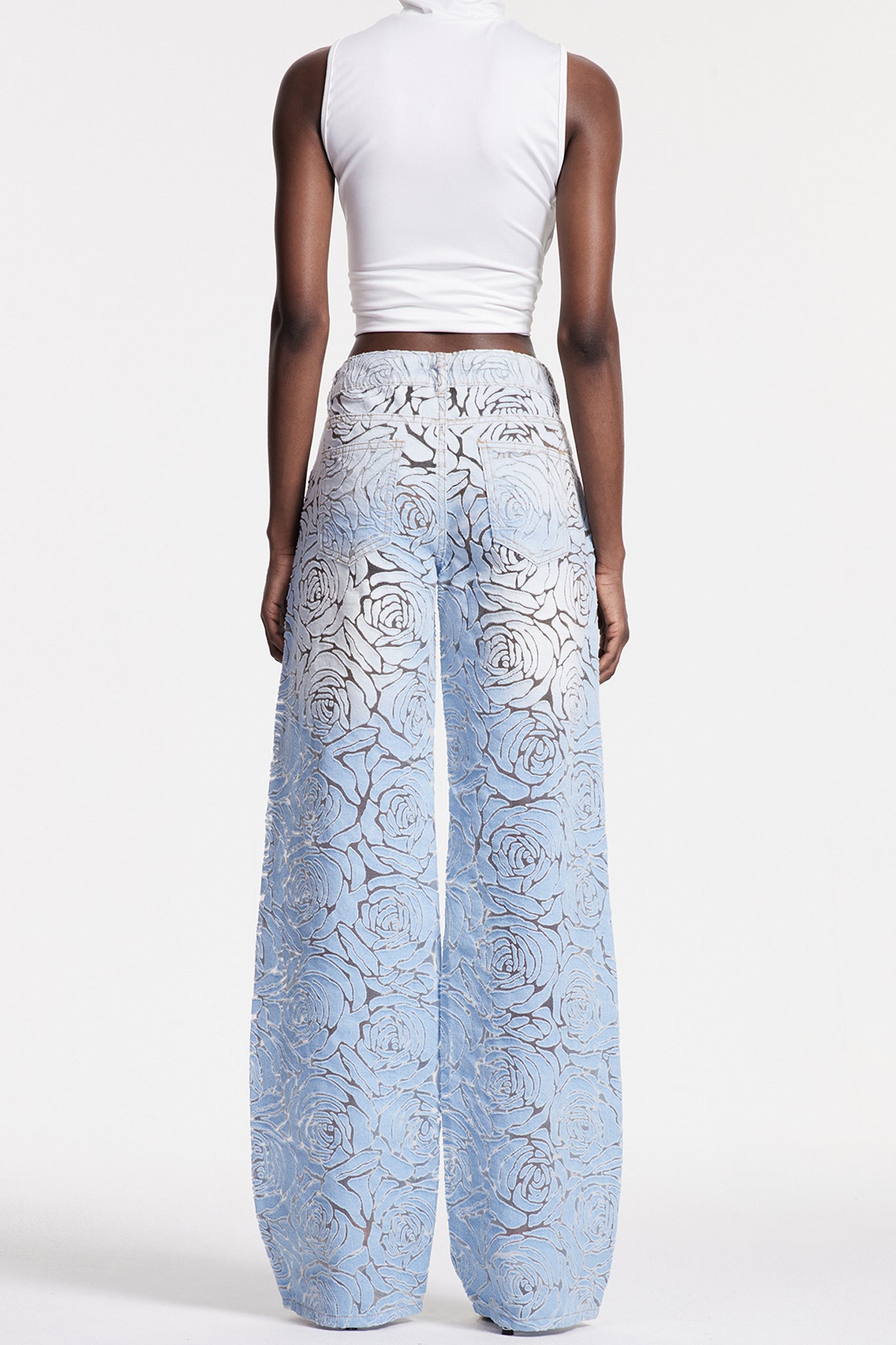 Chlodulf Flower Cutout Jeans