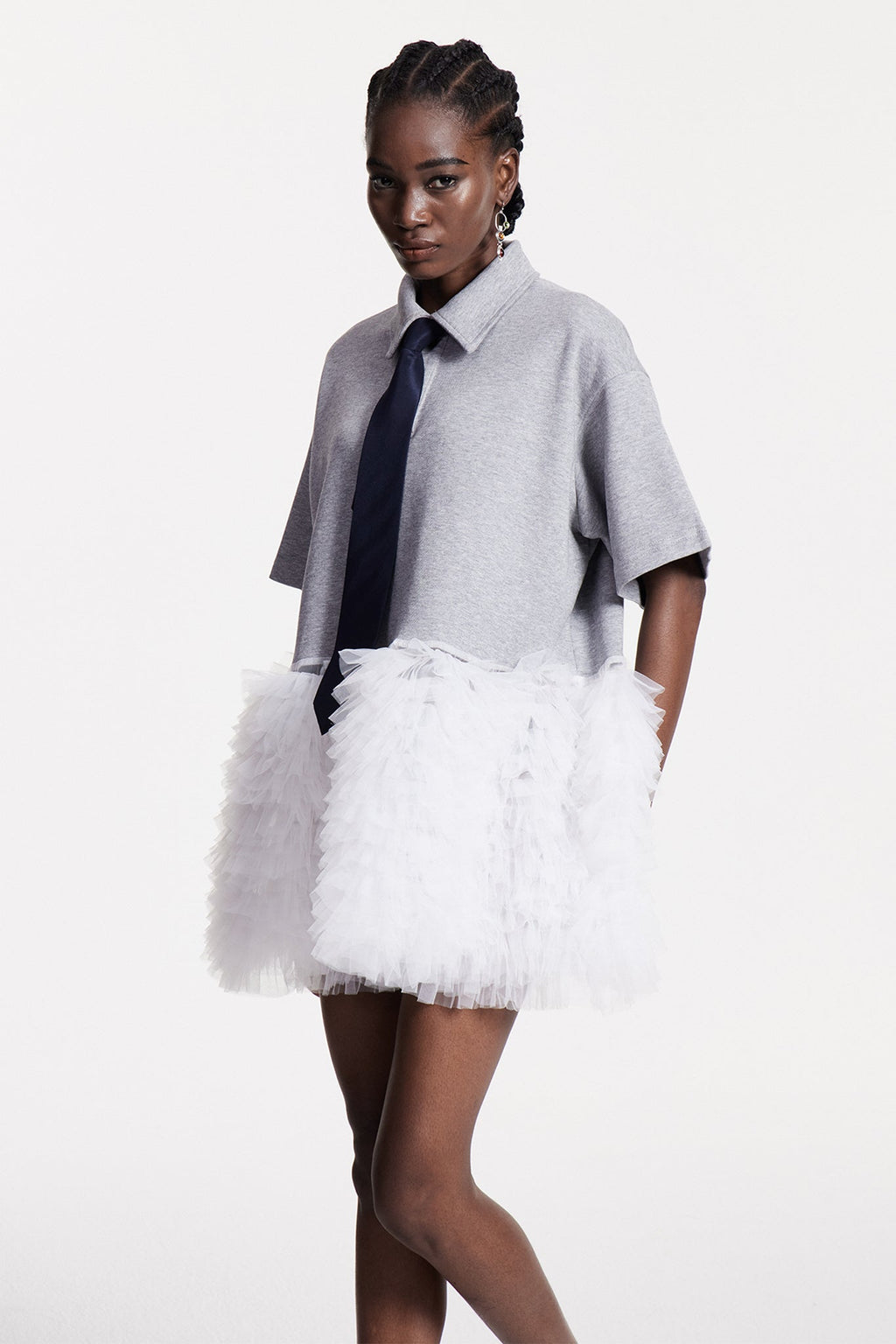 Chloe Deconstruct Mesh Ruch Top