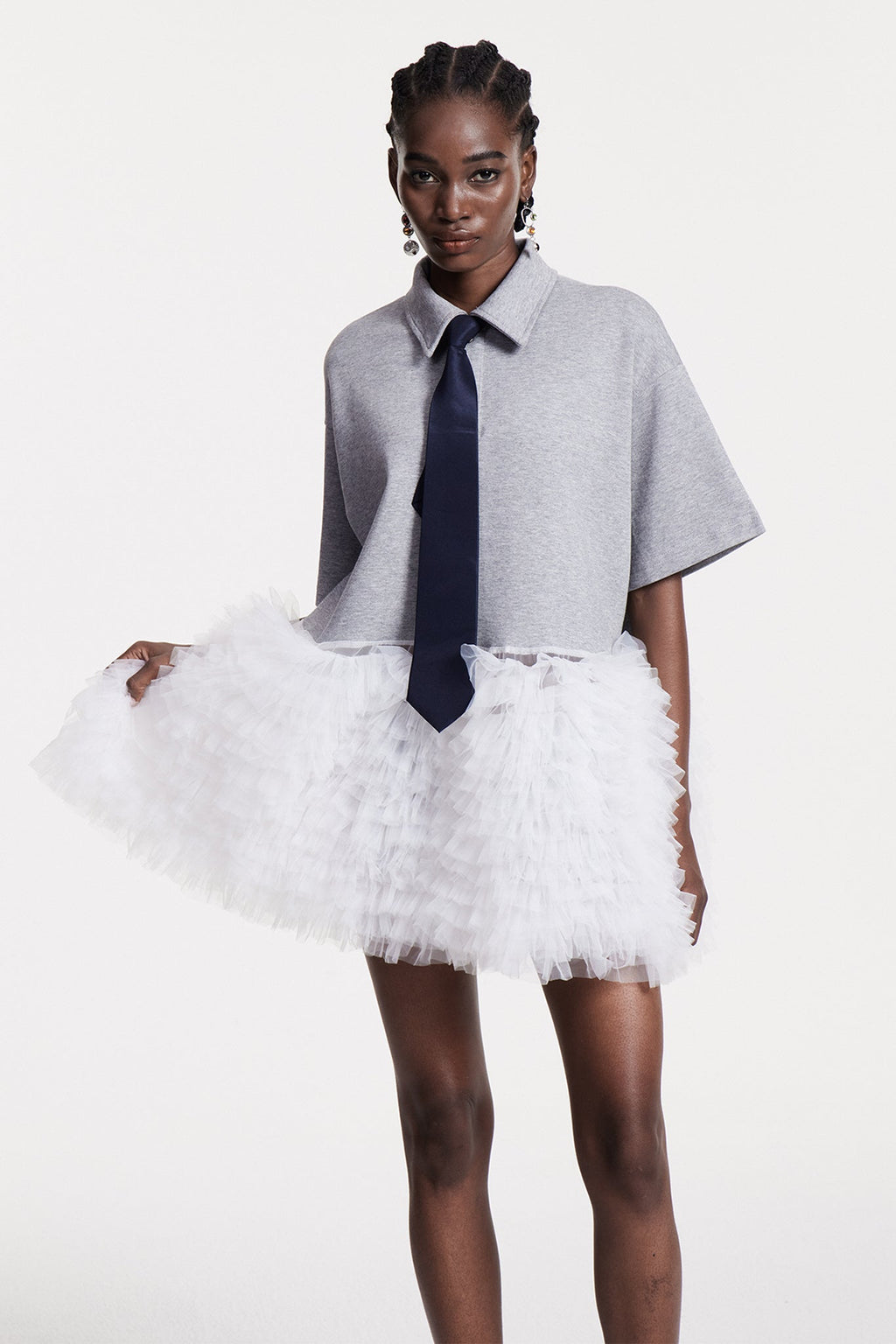 Chloe Deconstruct Mesh Ruch Top