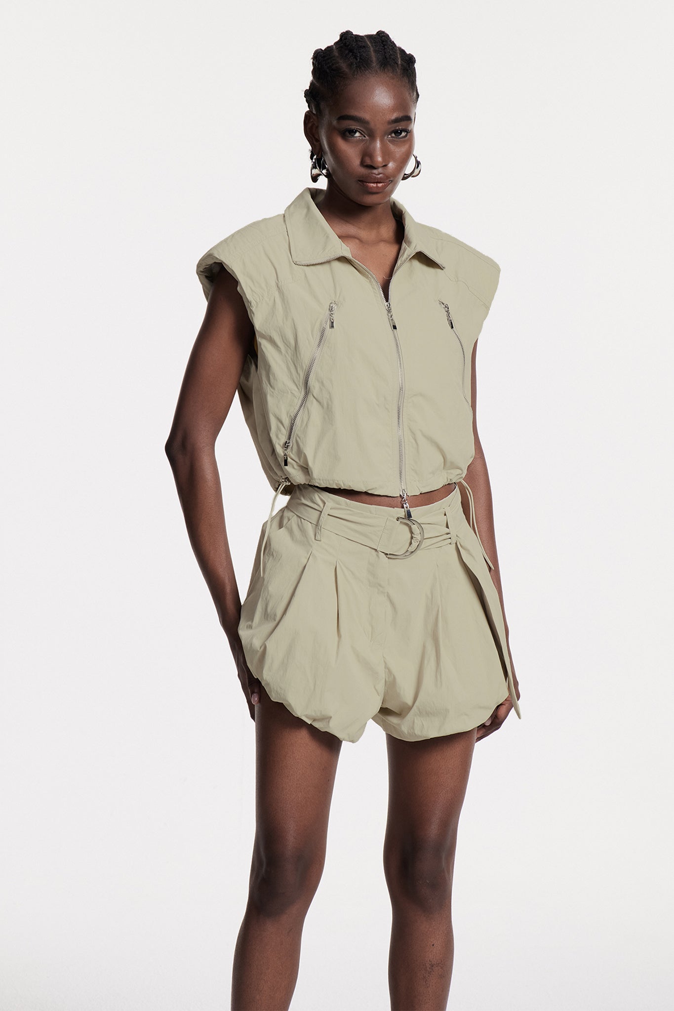 Chodesh Drawstring Sleeveless Top