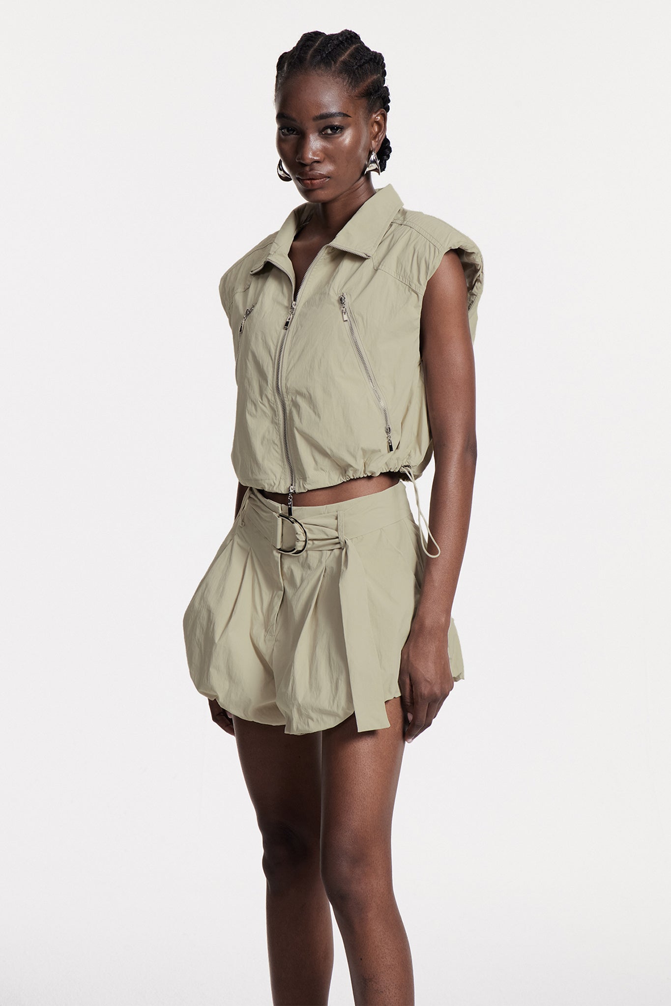 Chodesh Drawstring Sleeveless Top