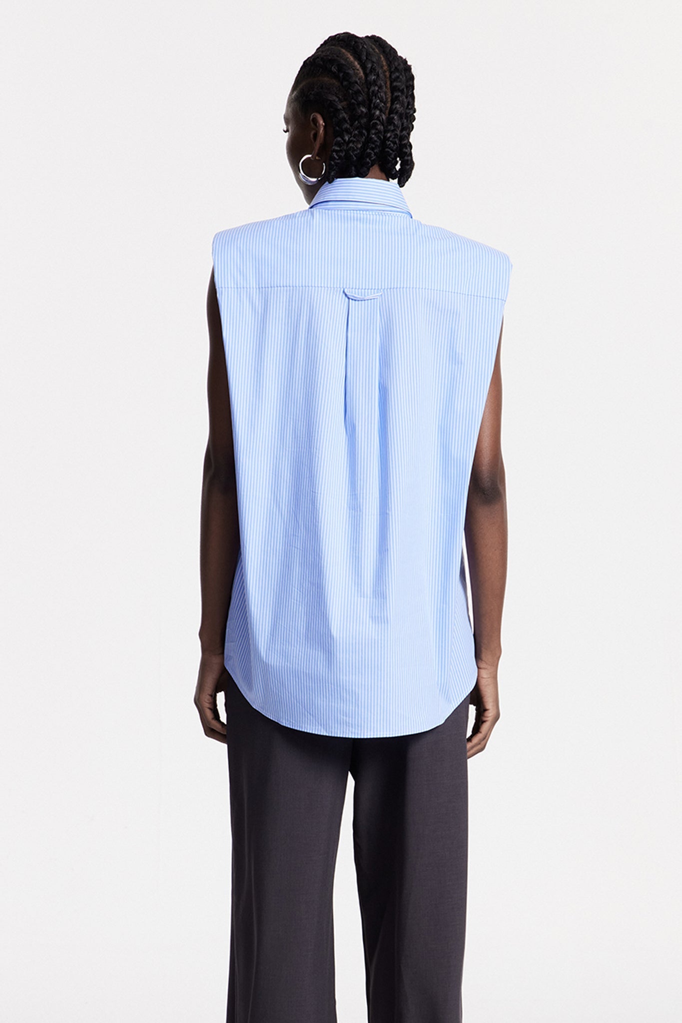 Chris Stripe Sleeveless Shirt