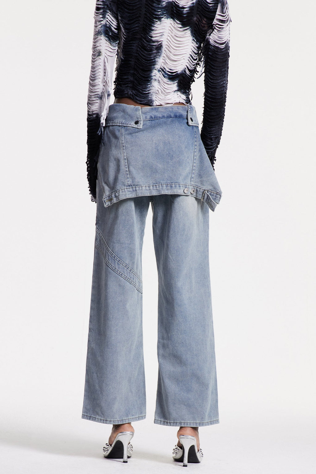 Christabella Lapel Bleached Jeans