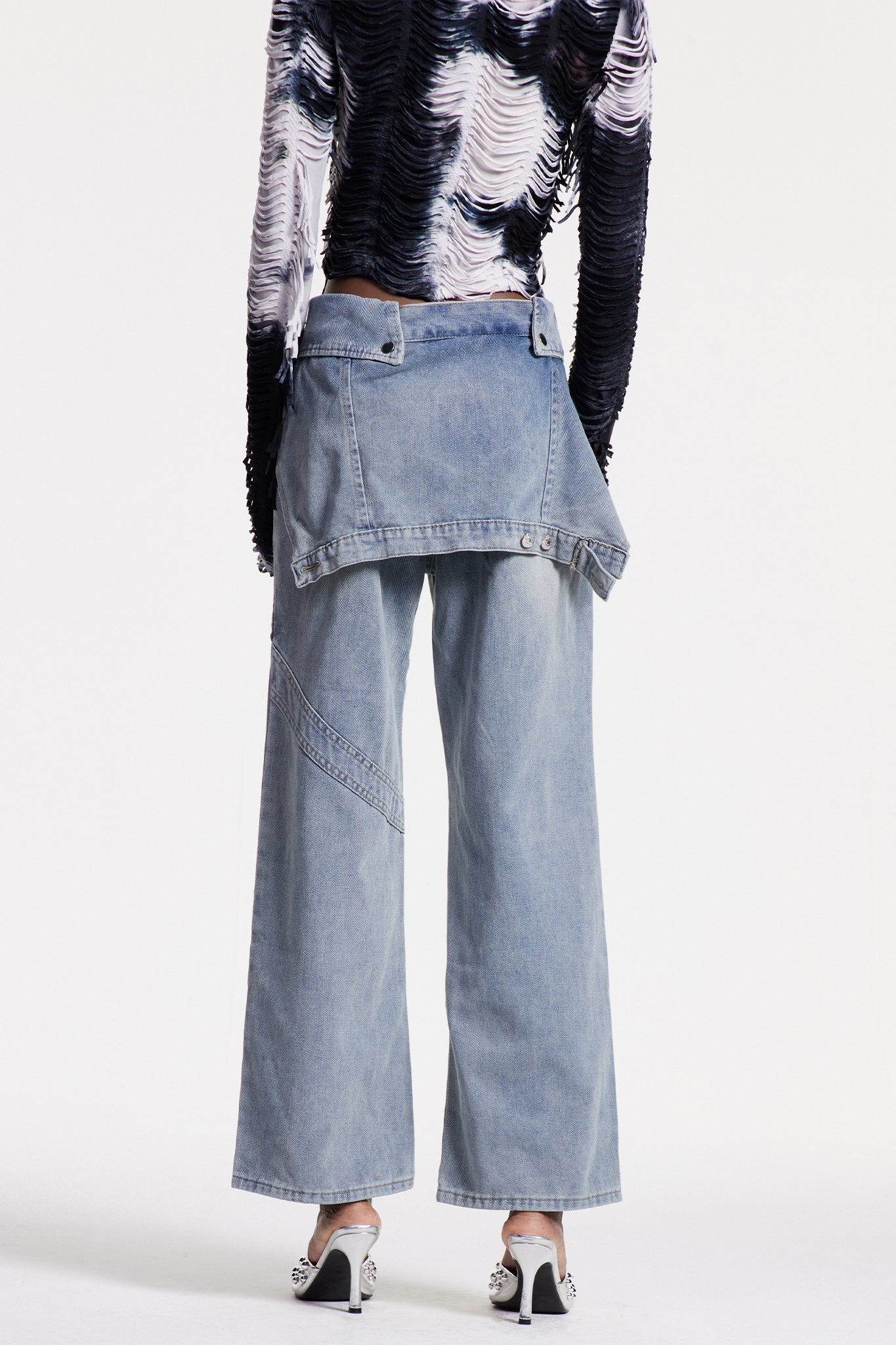 Christabella Lapel Bleached Jeans