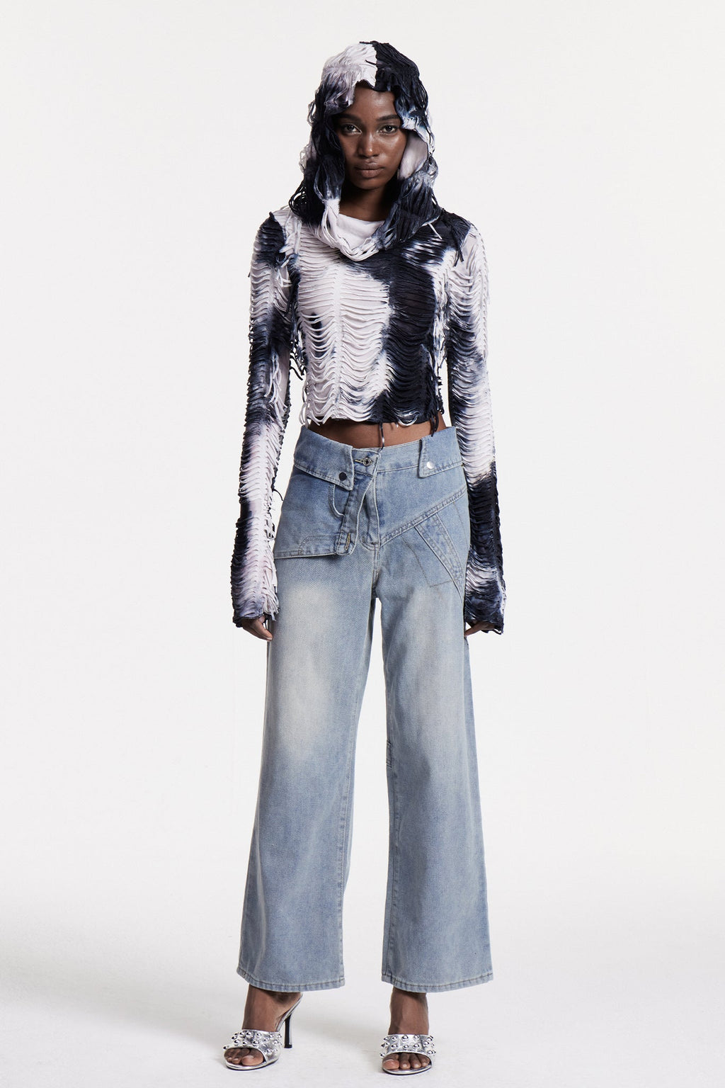 Christabella Lapel Bleached Jeans