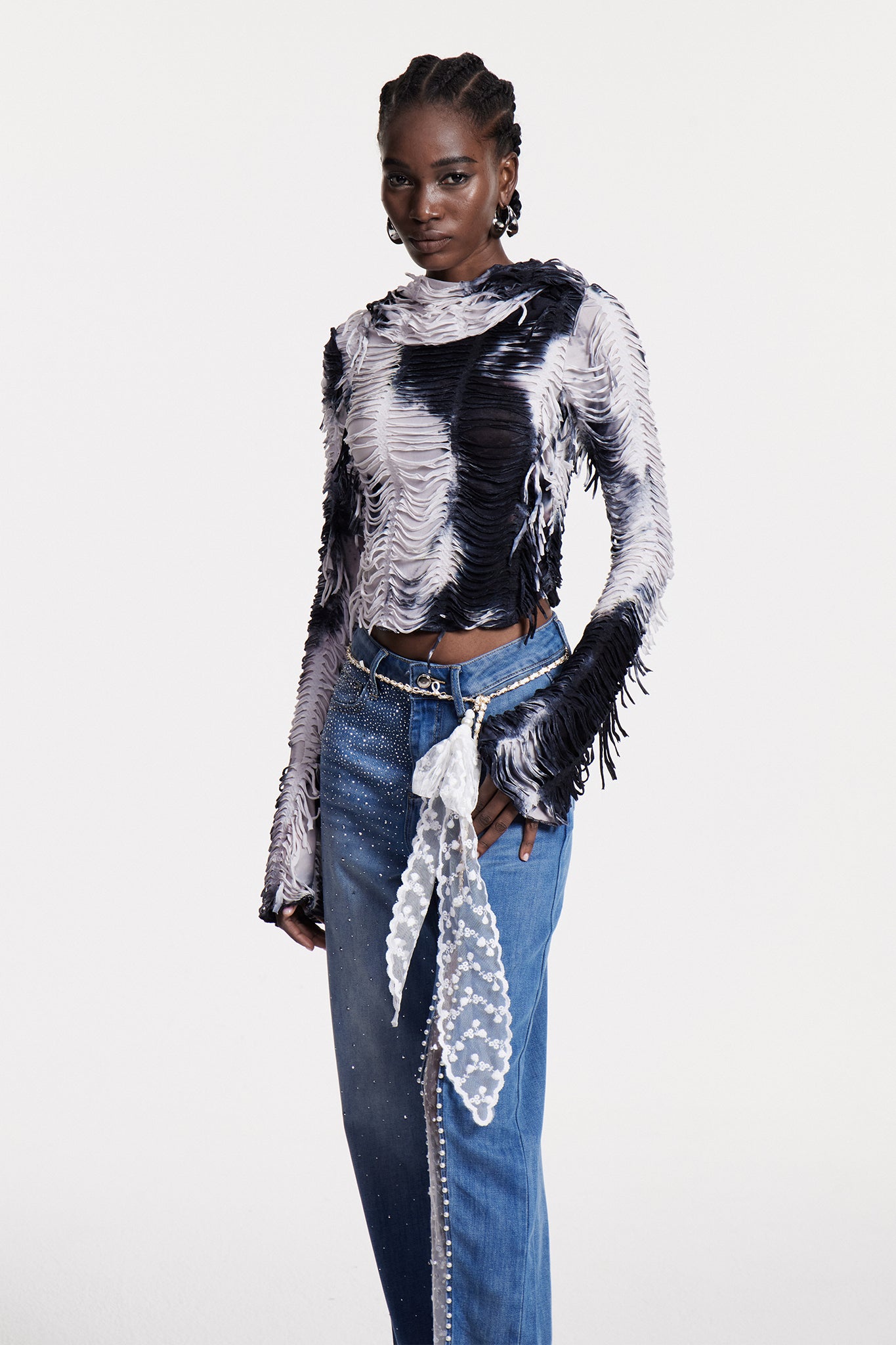 Christabelle Cutout Tie Dye Top