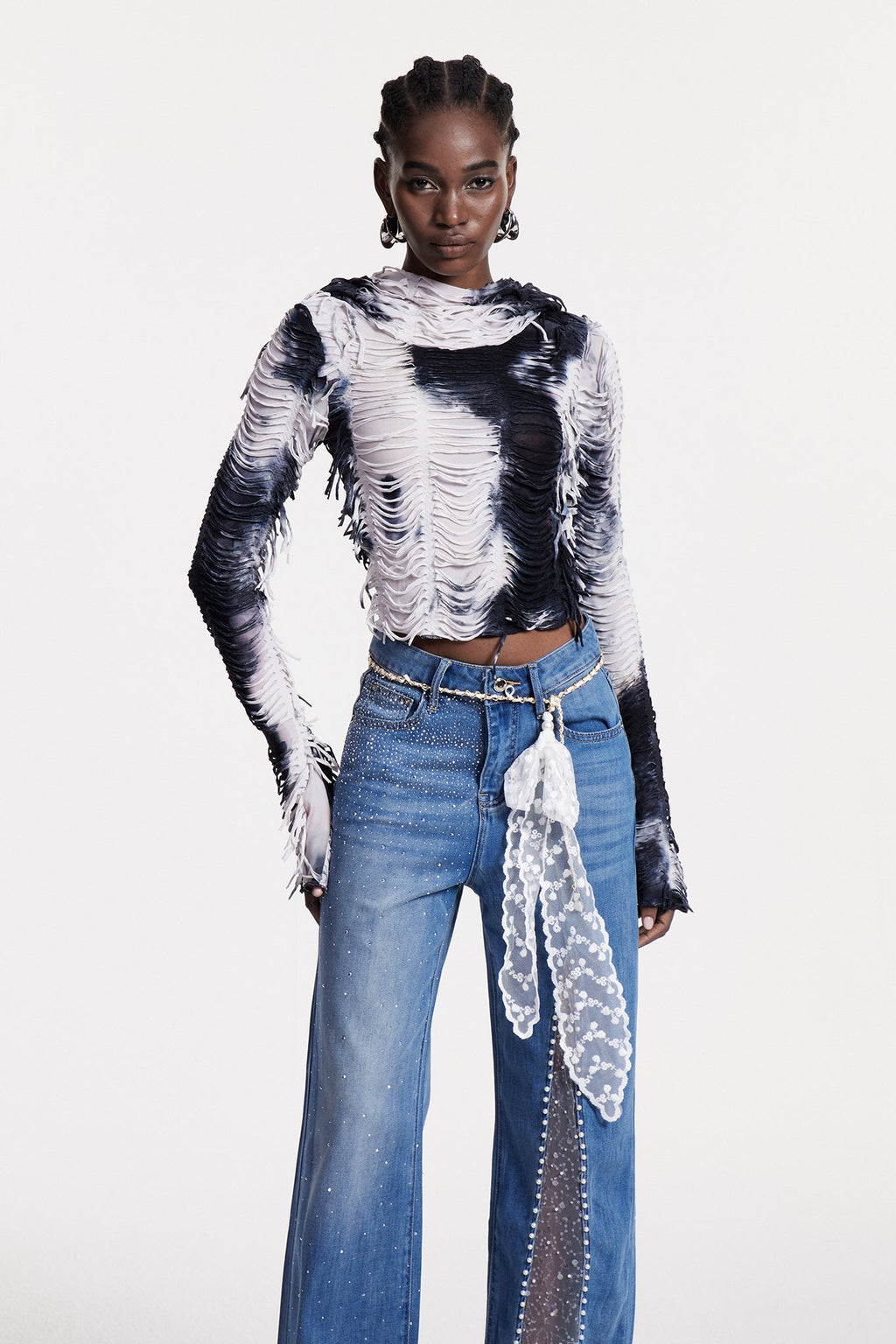 Christabelle Cutout Tie Dye Top