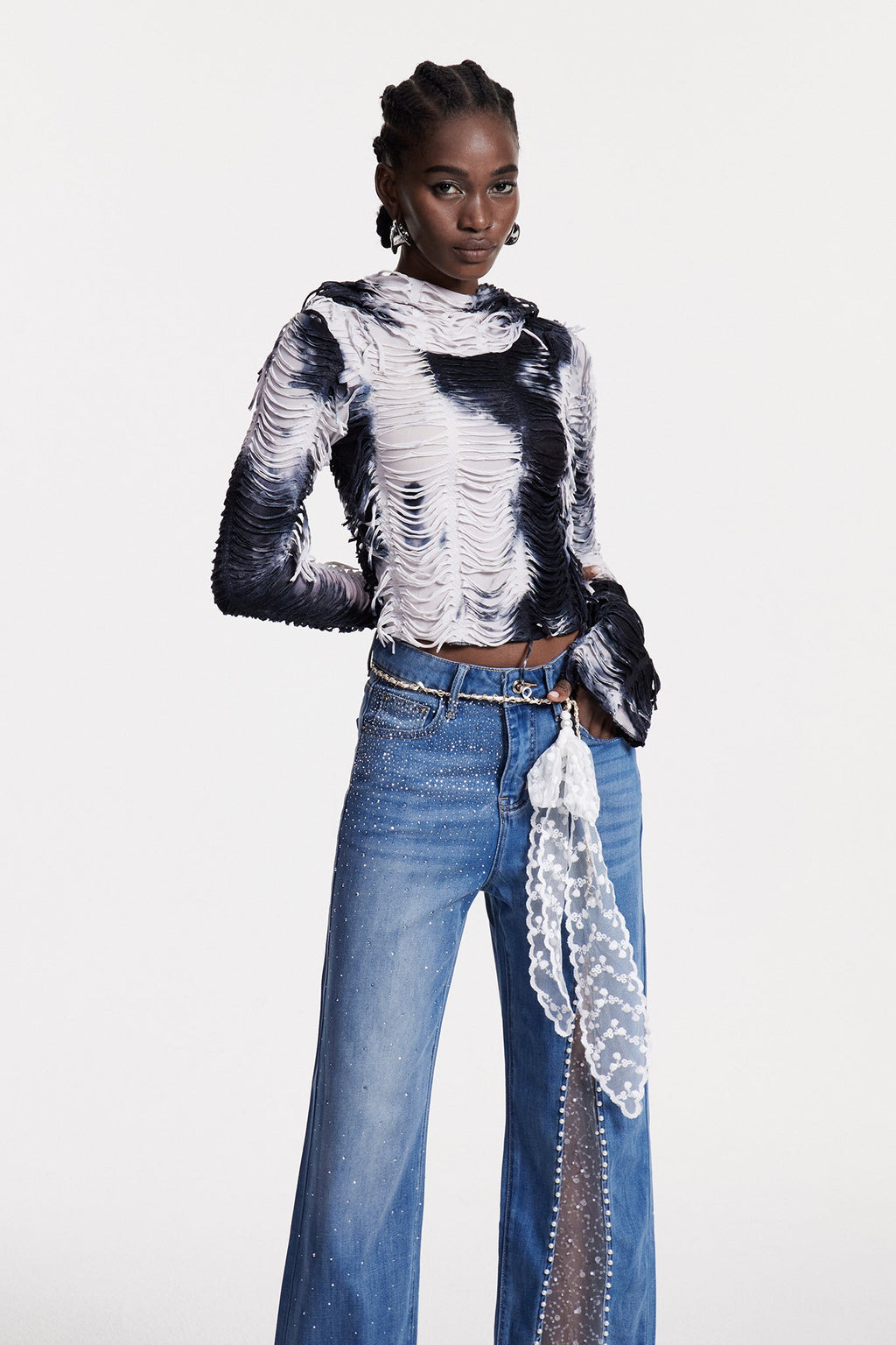 Christabelle Cutout Tie Dye Top