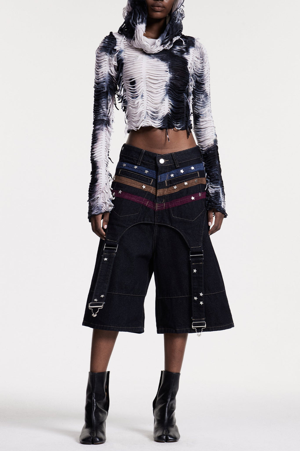 Christal Deconstruct Midi Jeans