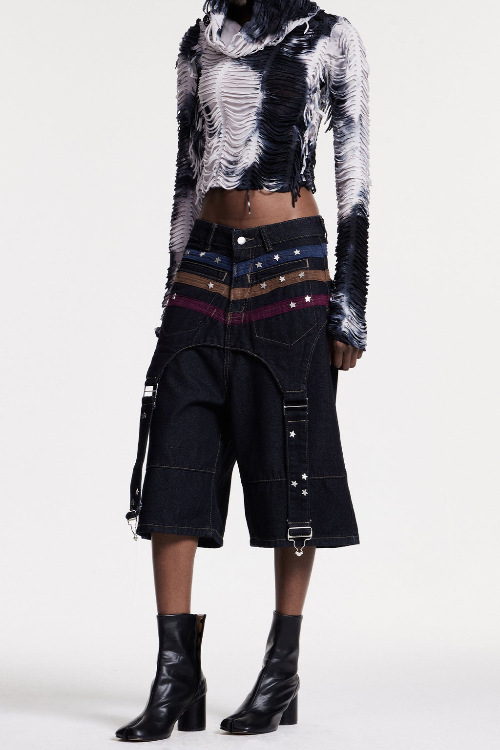 Christal Deconstruct Midi Jeans