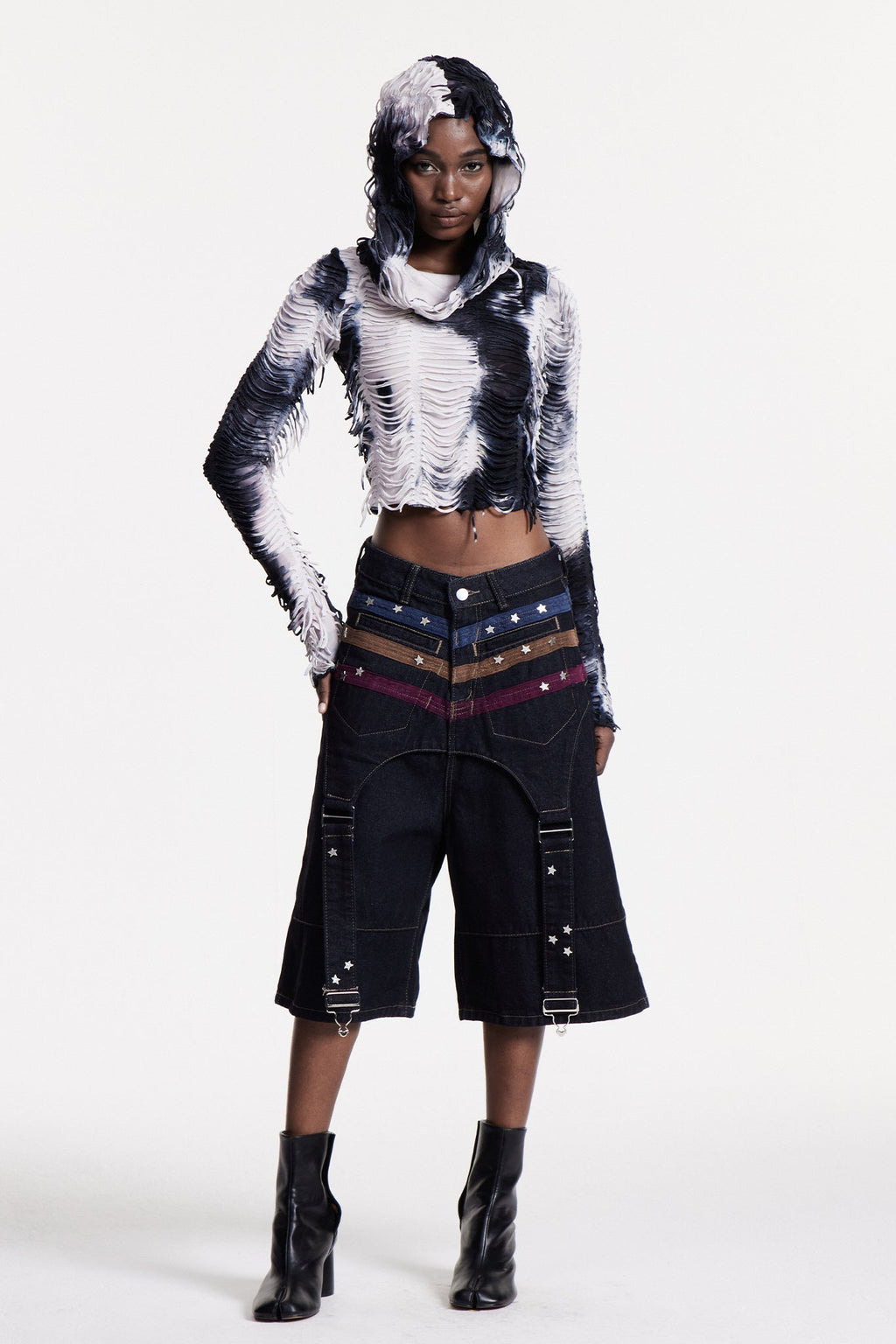 Christal Deconstruct Midi Jeans