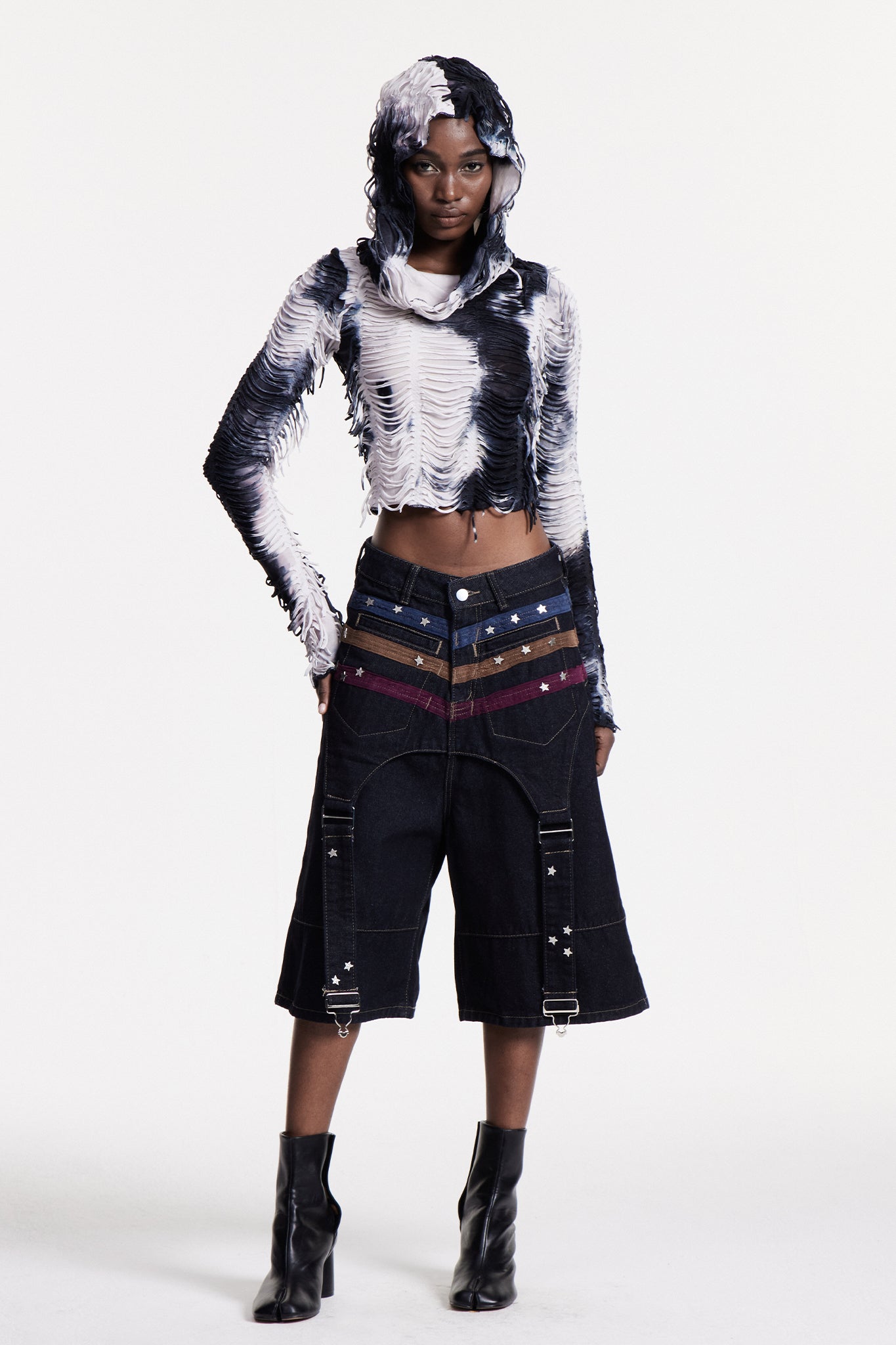 Christal Deconstruct Midi Jeans