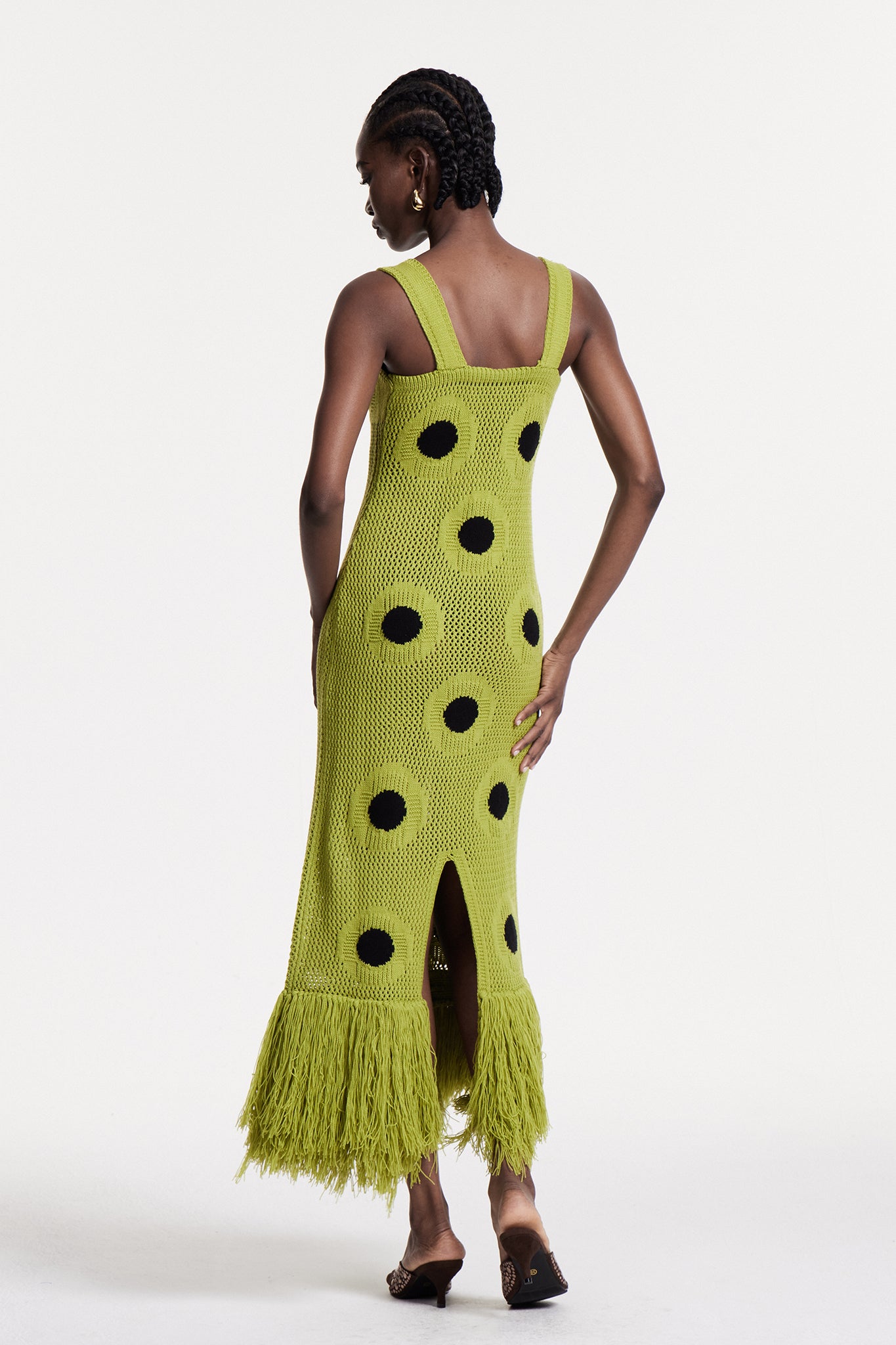 Christen Fringe Knit Maxi Dress