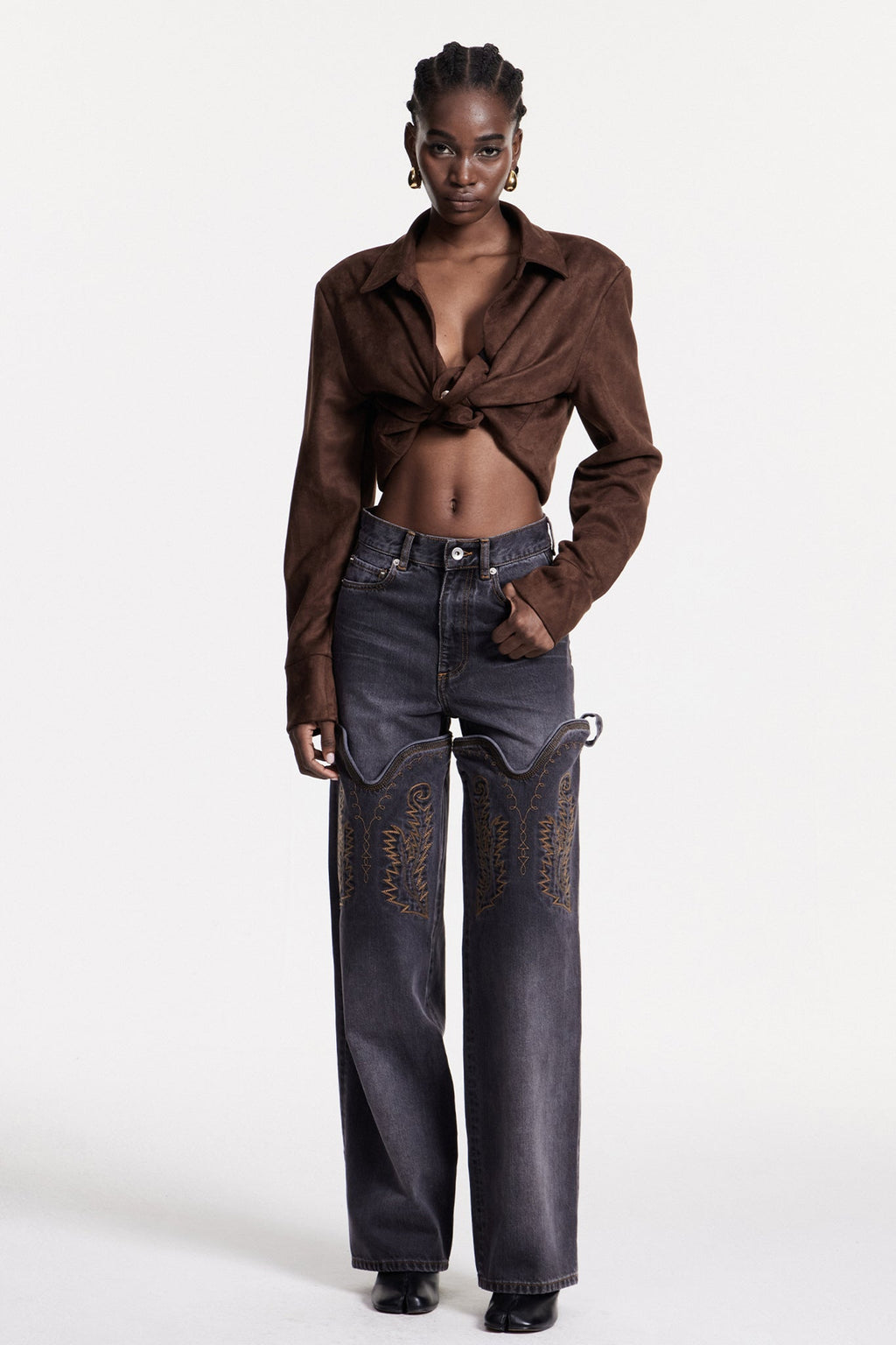Christiana Embroidered Deconstruct Jeans