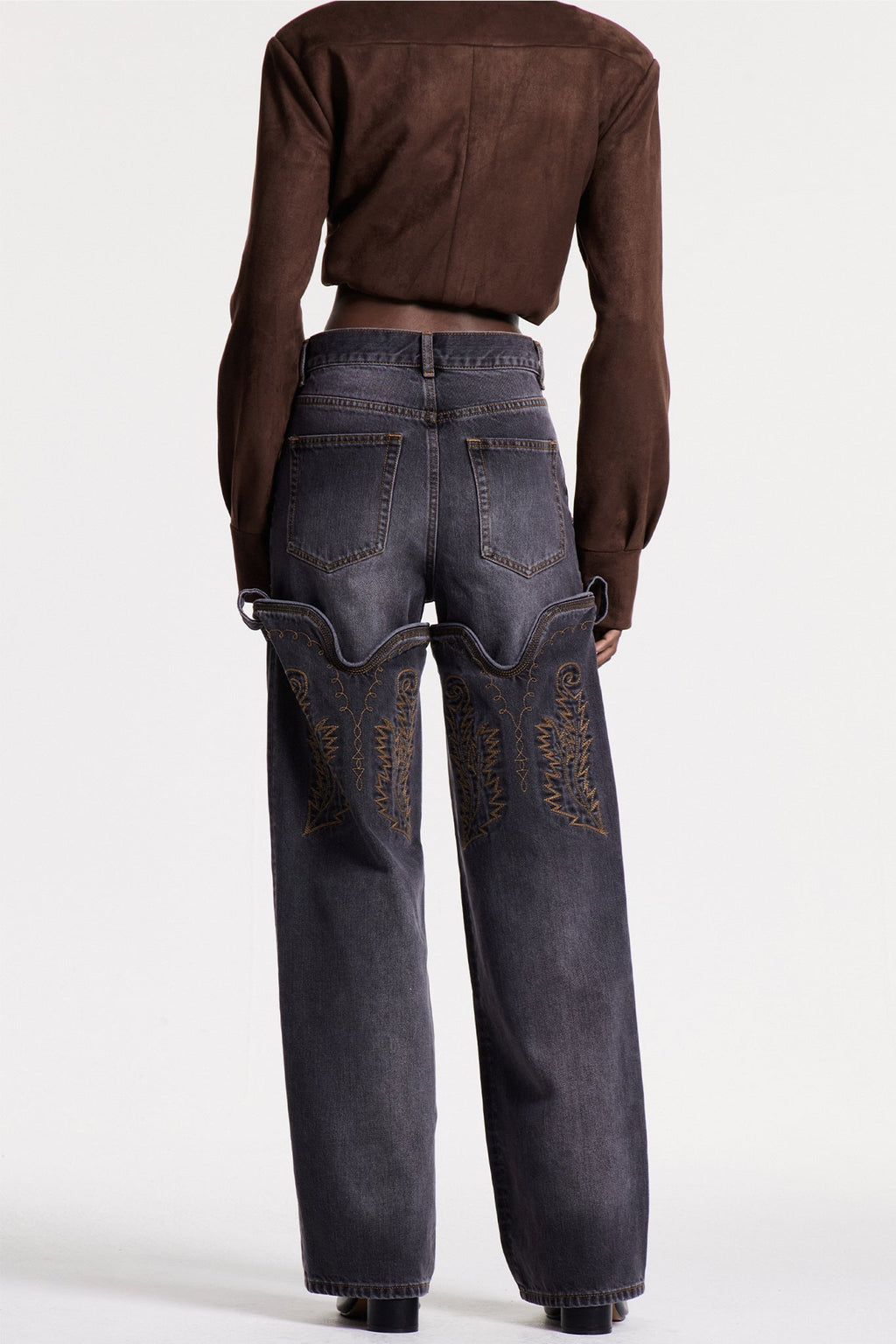 Christiana Embroidered Deconstruct Jeans