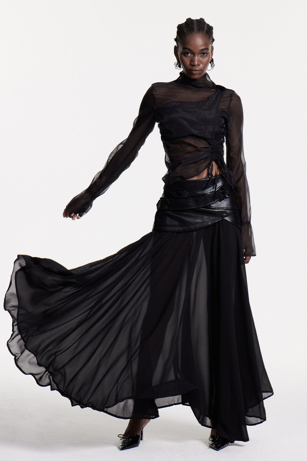 Christina Deconstruct Mesh Maxi Skirt