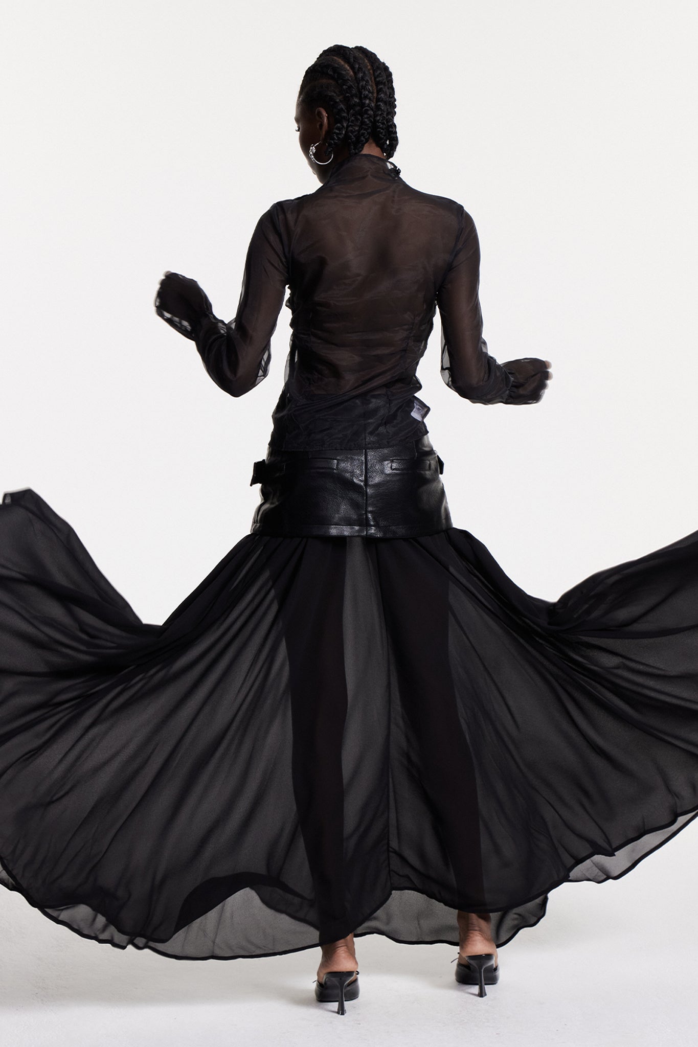 Christina Deconstruct Mesh Maxi Skirt