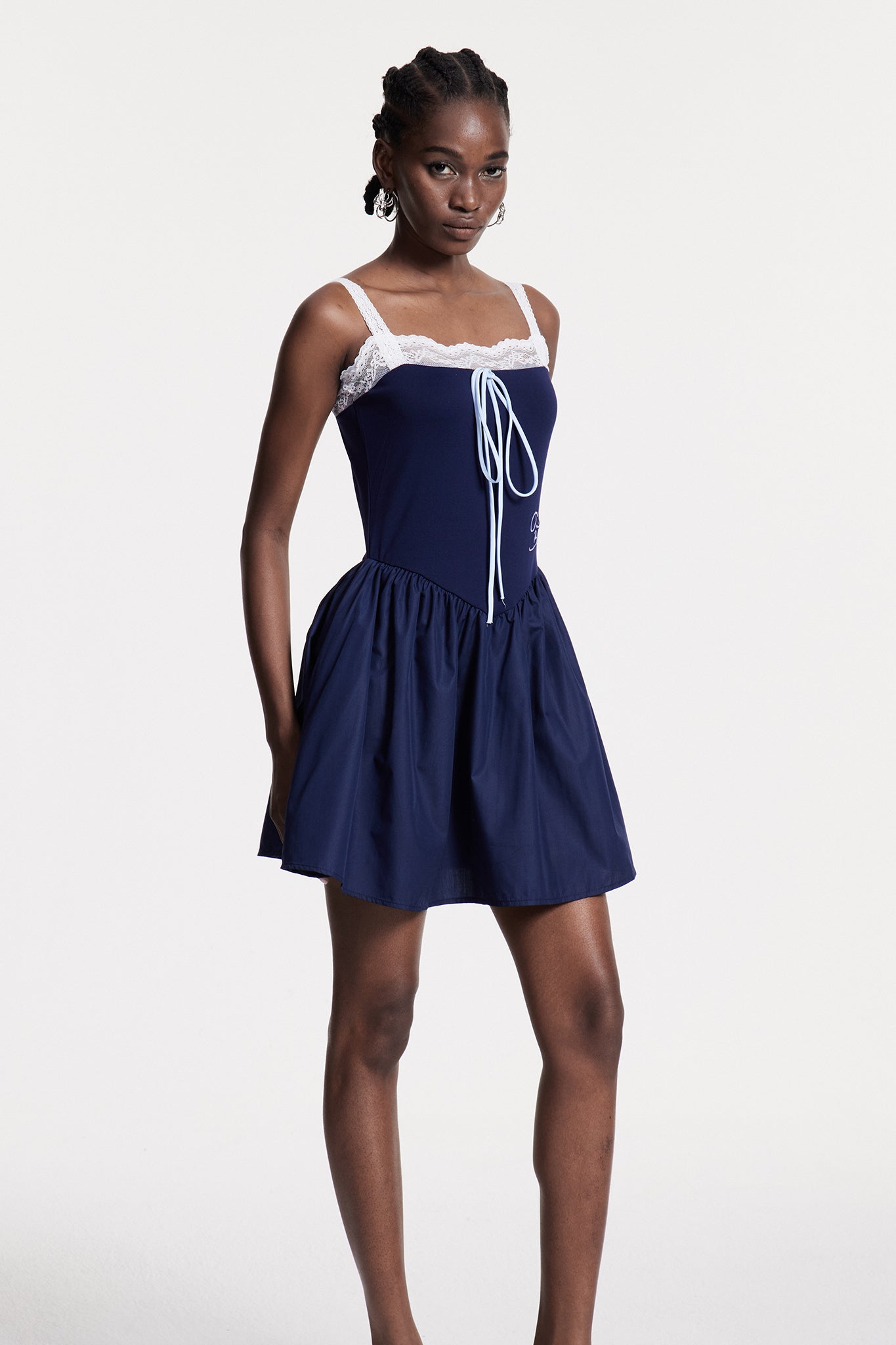 Christodoulos Lace Sleeveless Mini Dress