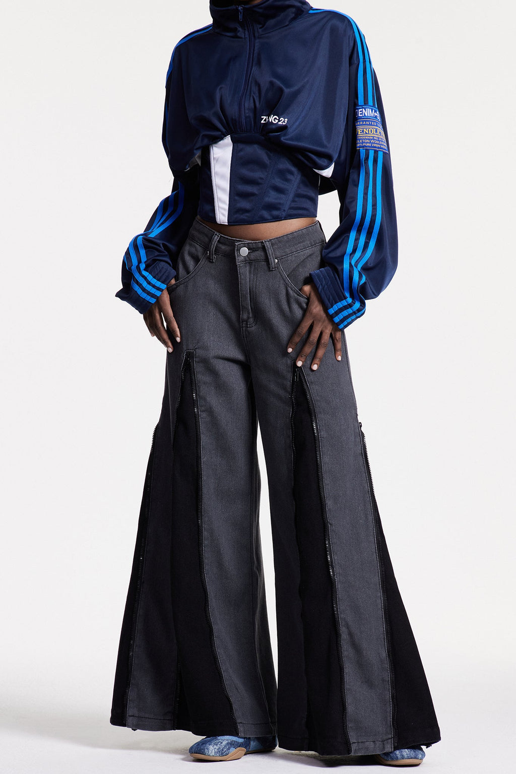 Chrizanne Deconstruct Wide Leg Jeans