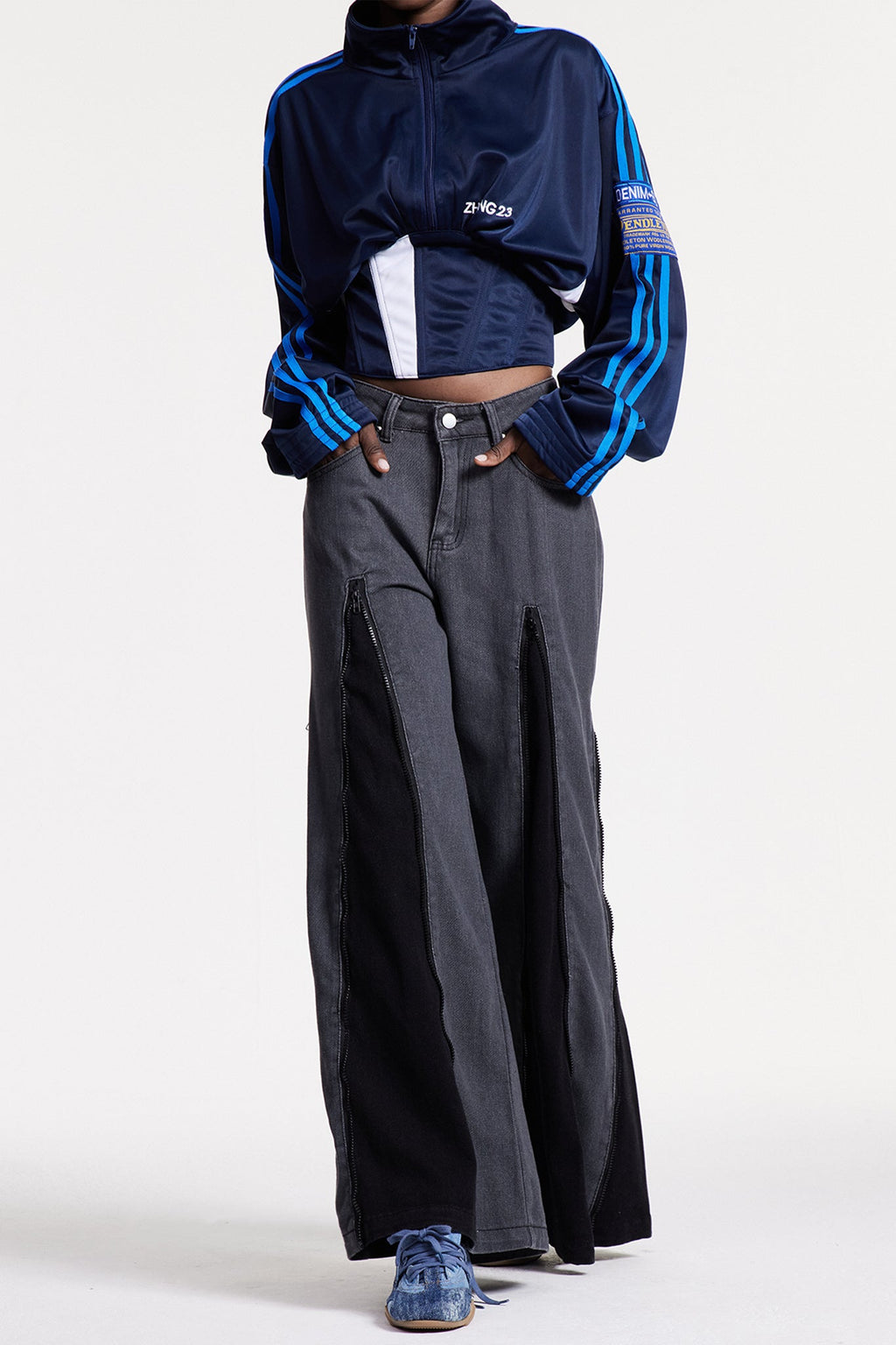 Chrizanne Deconstruct Wide Leg Jeans